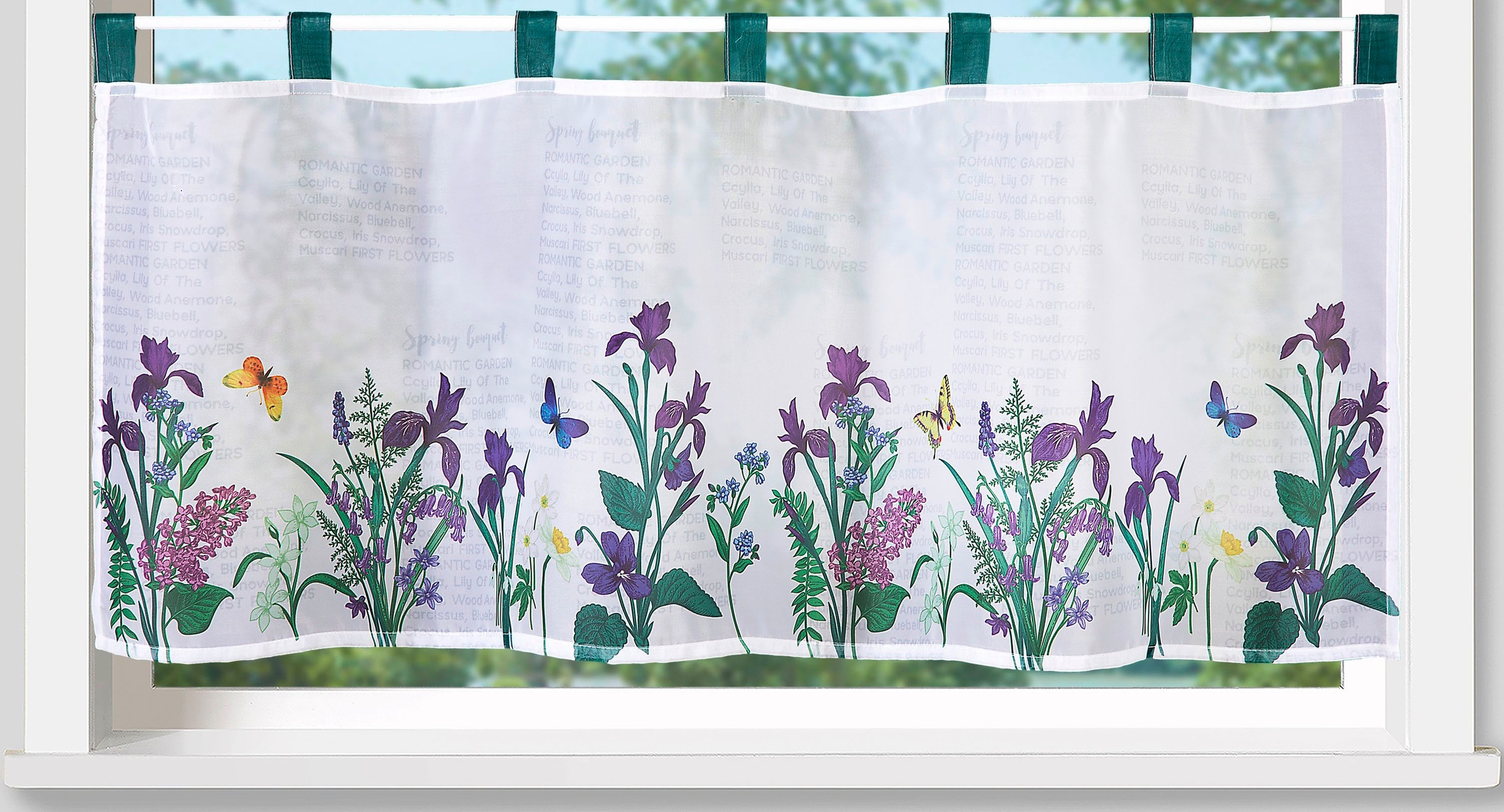 Weckbrodt Scheibengardine "Violet" Schlaufen 1 Stk. tlg. Bistro, Voile, flo günstig online kaufen