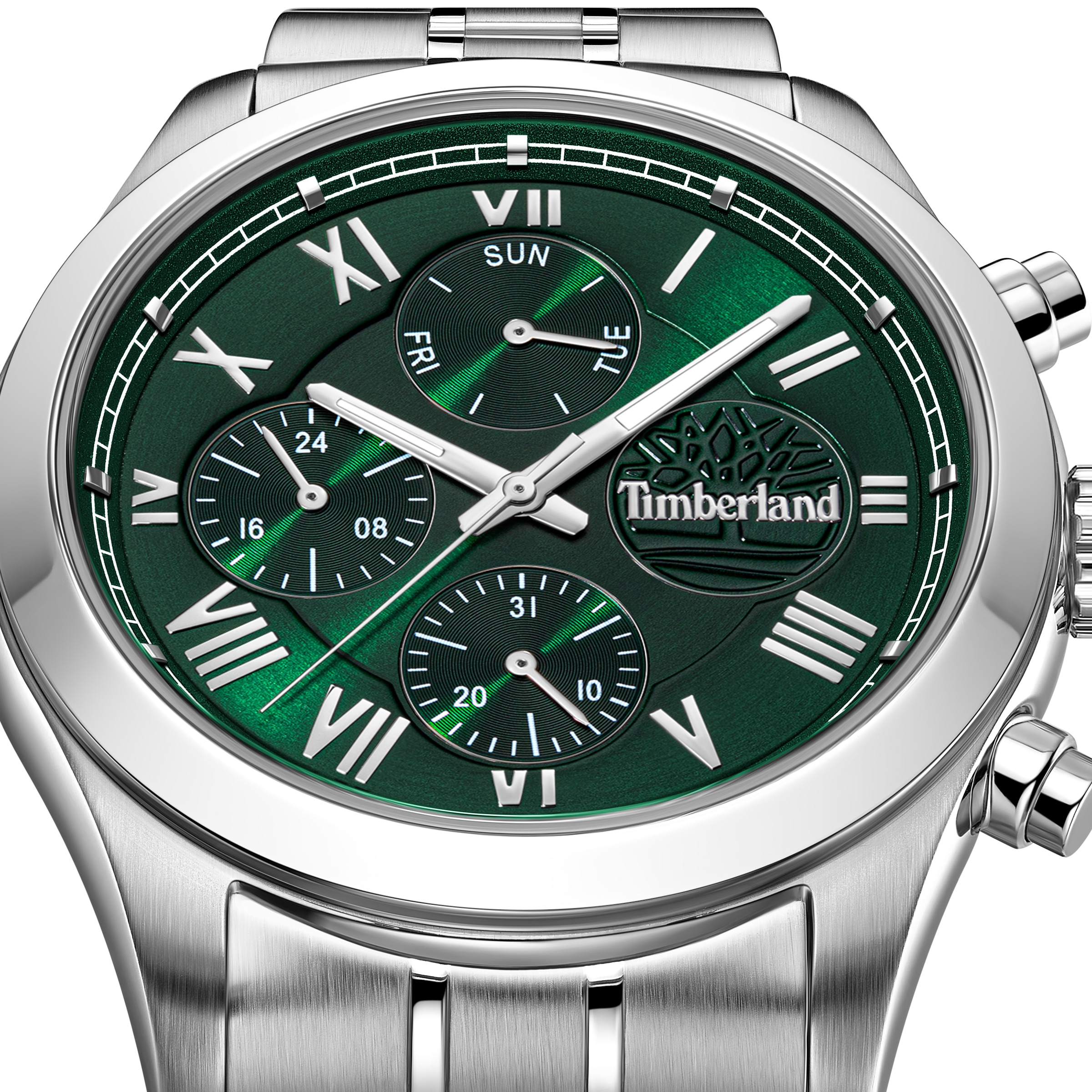 Timberland Multifunktionsuhr »ASHMONT« Quarzuhr, Armbanduhr, Herrenuhr, Edelstahlarmband, analog, Tag