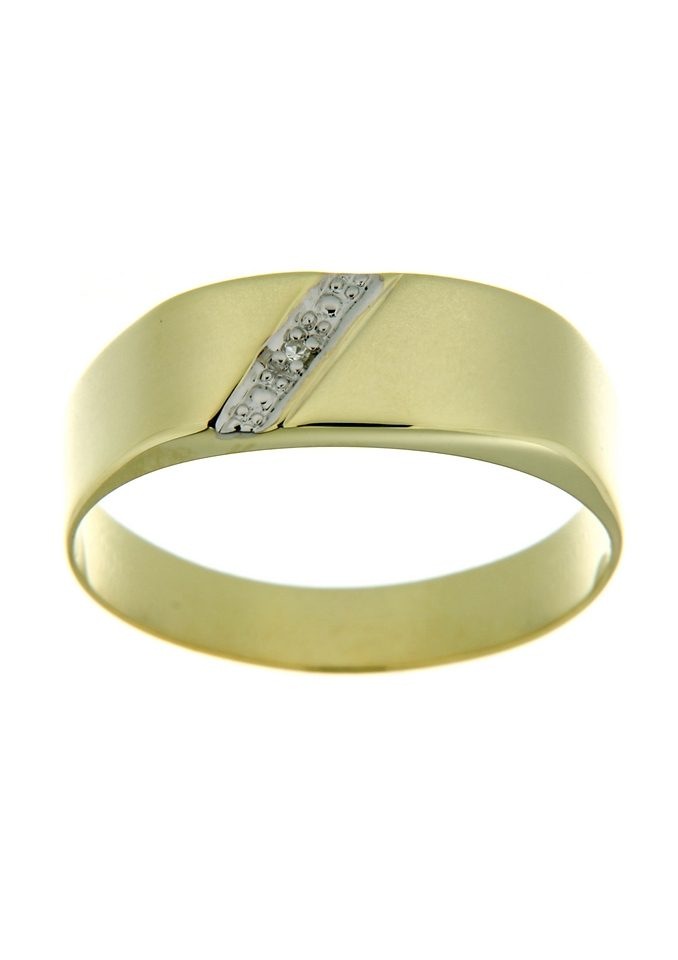 Firetti Goldring »Schmuck Geschenk Gold 333 Herrenring Goldring Siegelring«, mit Diamant