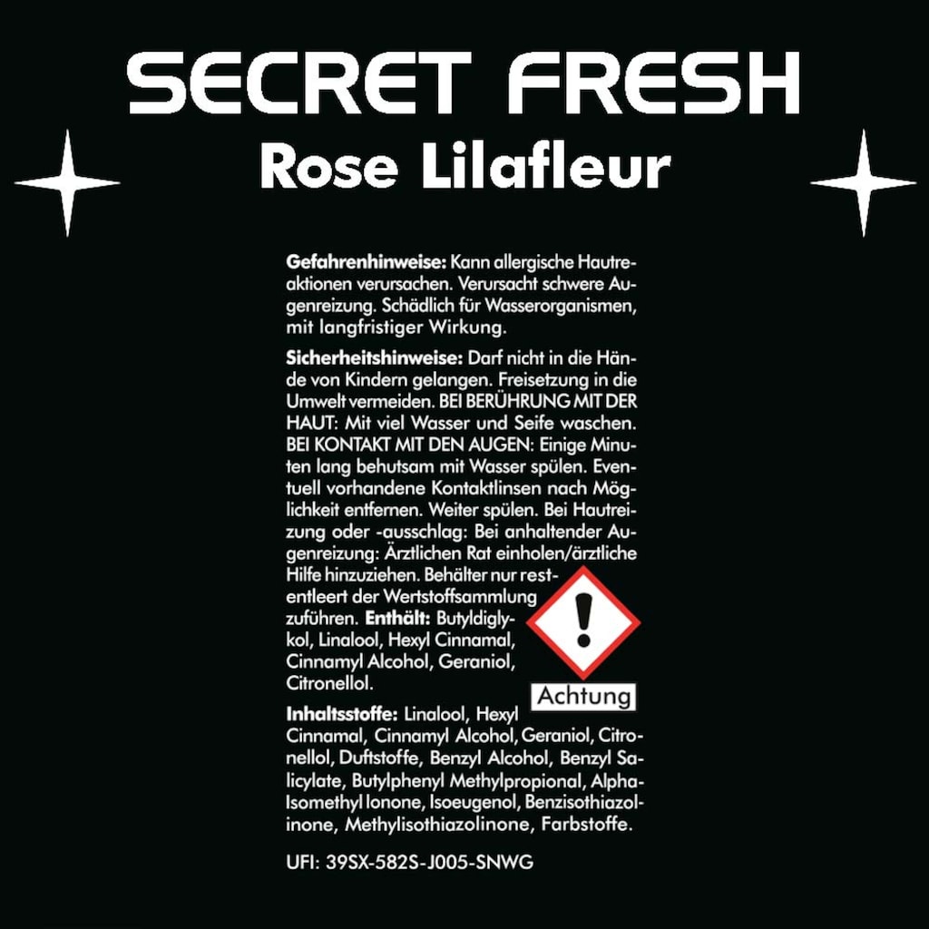 ABACUS Toiletten-Spray »Secret Fresh«, (Set, 3 St., je 50 ml Secret Fresh Kräuter-Lavendel/Lavendel-Orange/Rose-Lilafleur)