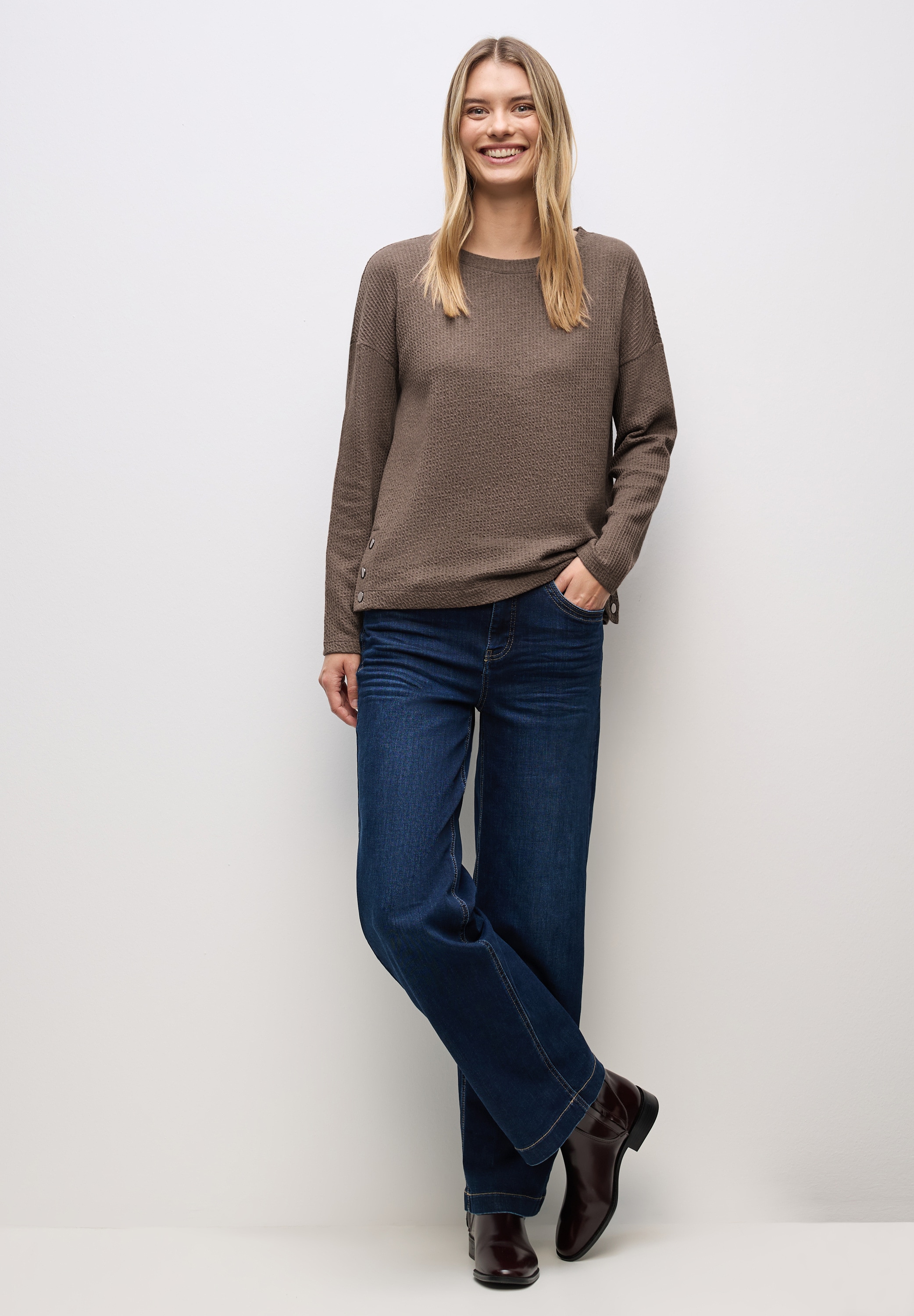 STREET ONE Langarmshirt im soften Baumwoll-Mix