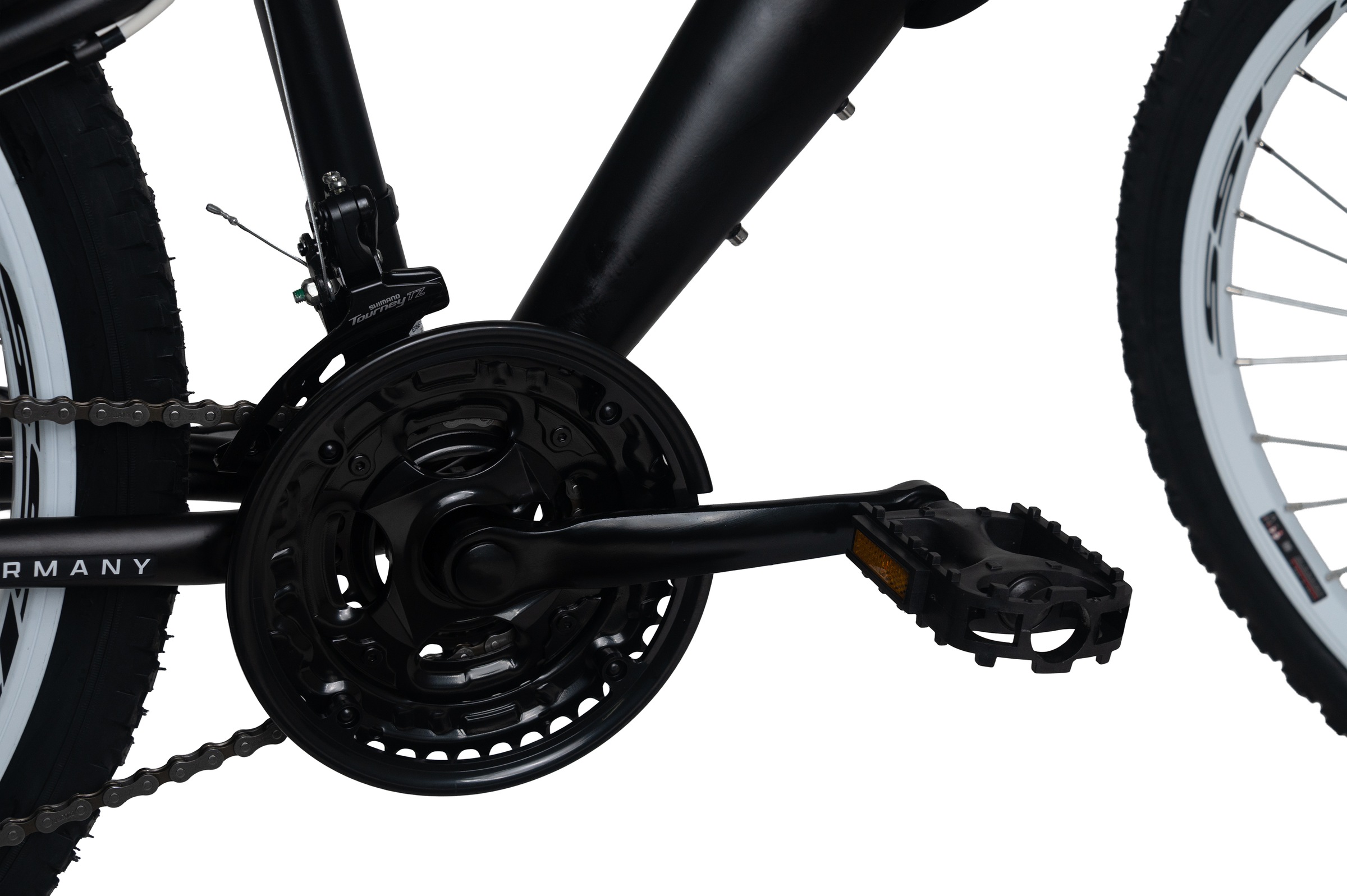 WYLD Mountainbike »WYLD Mountainbike Fully 26'' Bliss schwarz-weiß 21 Gänge RH 47 cm« 21 Gang Shimano Tourney Schaltwerk Kettenschaltung