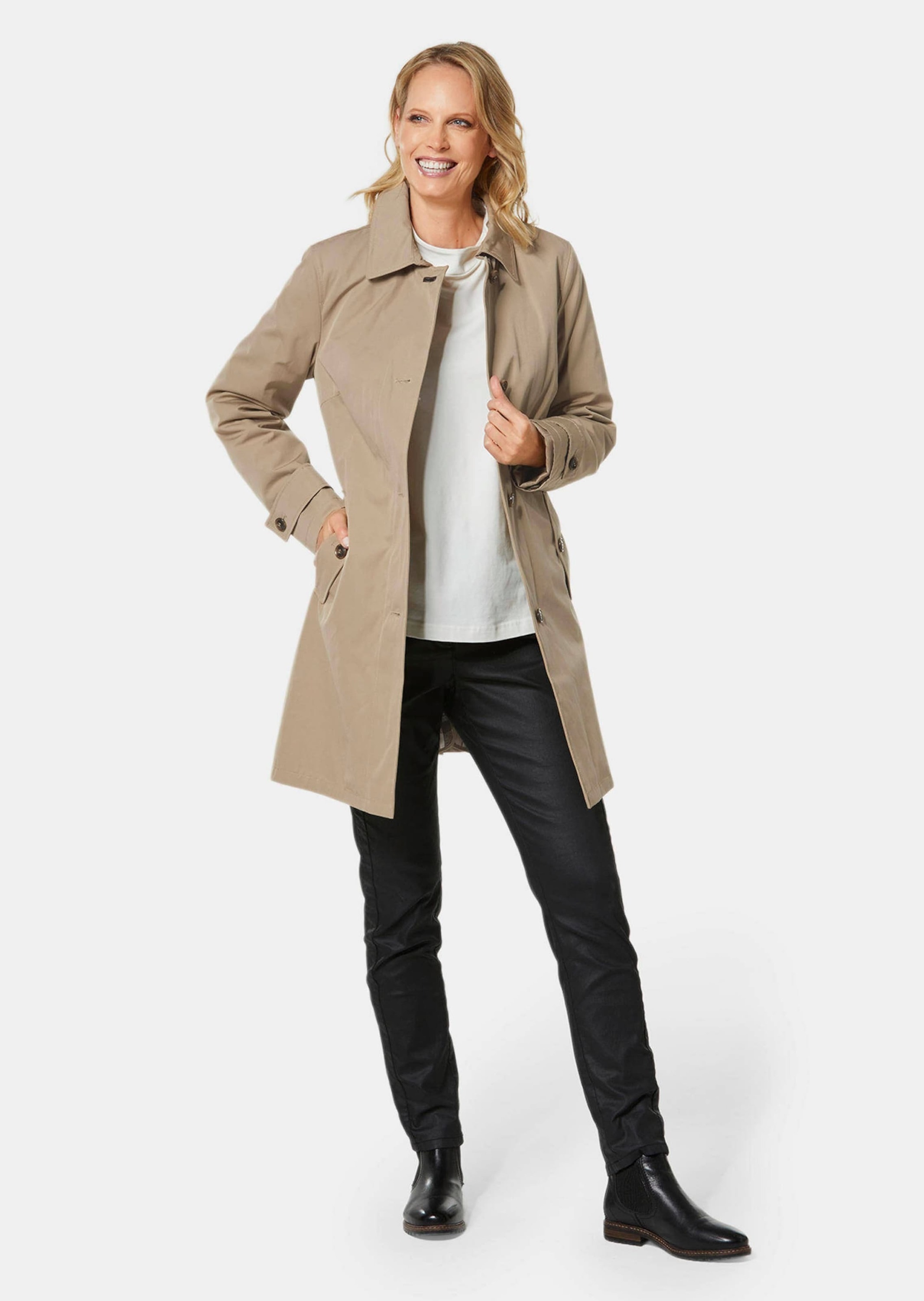 Thumbnail - GOLDNER Langmantel "Mantel für jede Jahreszeit" Sehr vielseitig dank herausnehmbarem Innenfutter