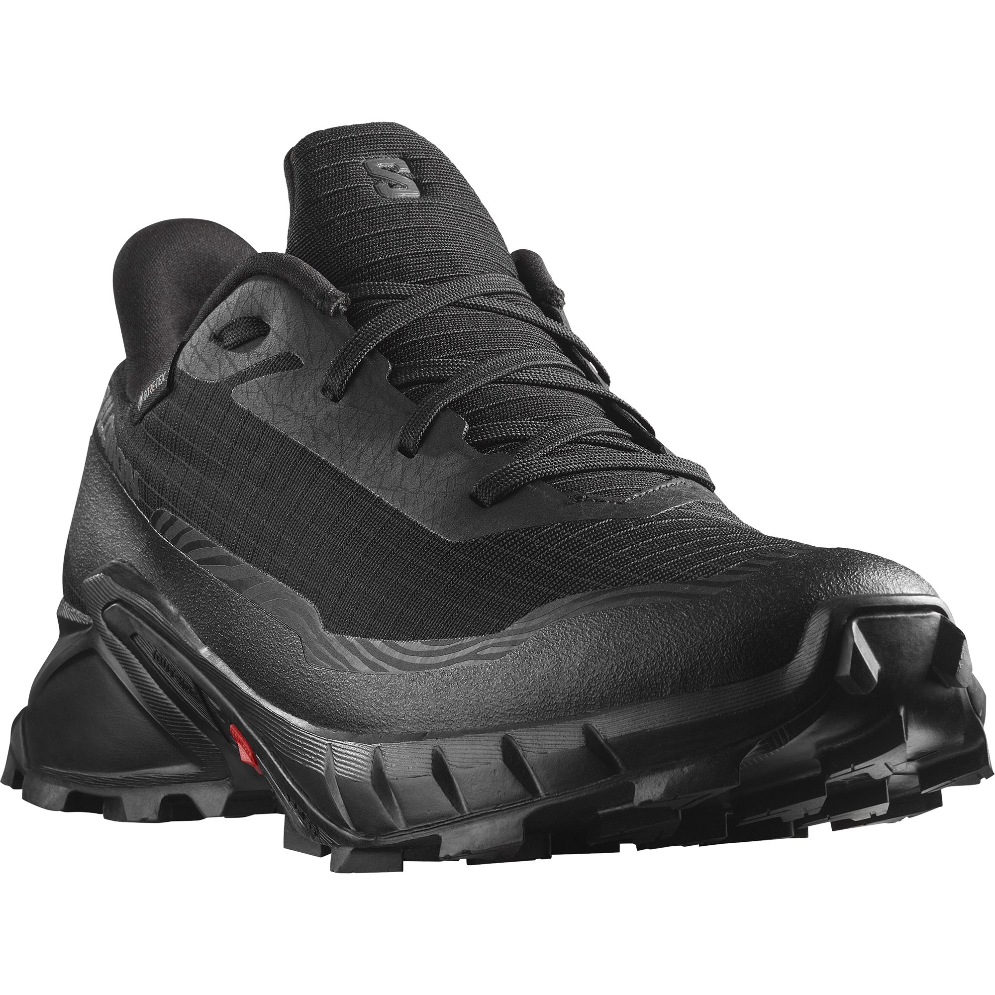 SALOMON Damen Trailrunningschuh "ALPHACROSS 5 W GORE-TEX", Gr. 42, schwarz, Synthetik, Textil, Schuhe, wasserdicht