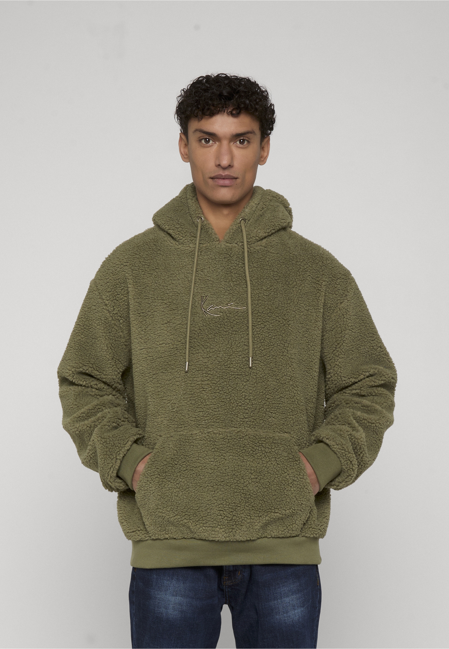 Karl Kani Rundhalspullover »Karl Kani Herren KM213-064-1 Small Signature Teddy Hoodie« 1 Stk.