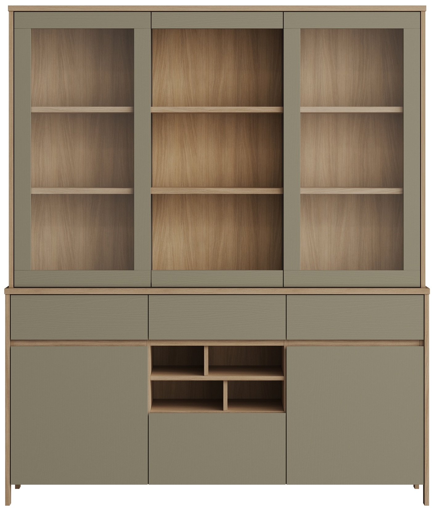 Home affaire Buffet »Stranda, Hochschrank im Scandi-Style, moderner Schrank«, Rahmenoptik, ausreichend Stauraum, vielseitig einsetzbar, 164 cm breit