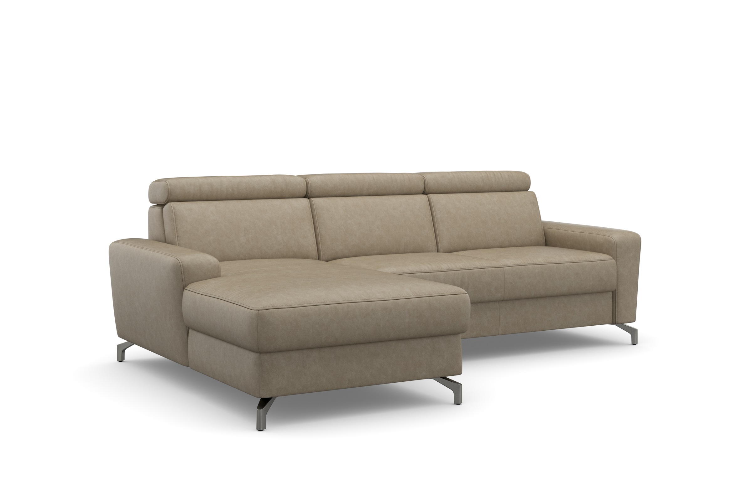 sit&more Ecksofa »Scarlett L-Form«, inklusive Kopfteilverstellung, wahlweise mit Bettfunktion, Bettkasten
