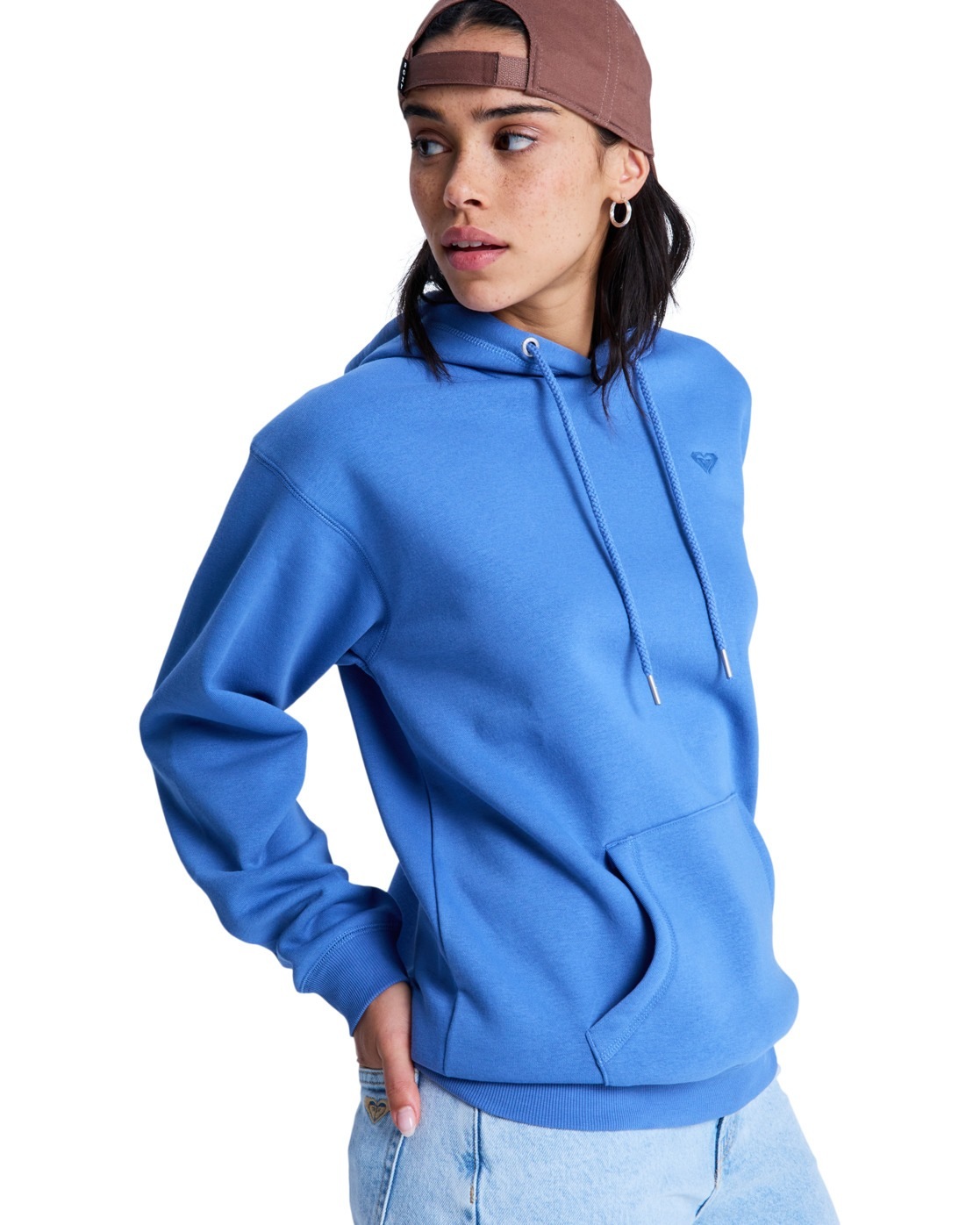Hoodie ROXY "Surf Stoked Brushed", Damen, Gr. M, dutch blau, Obermaterial: 60% Walkfrottier, 40% Microfaser;, Sweatshirts Hoodie 2