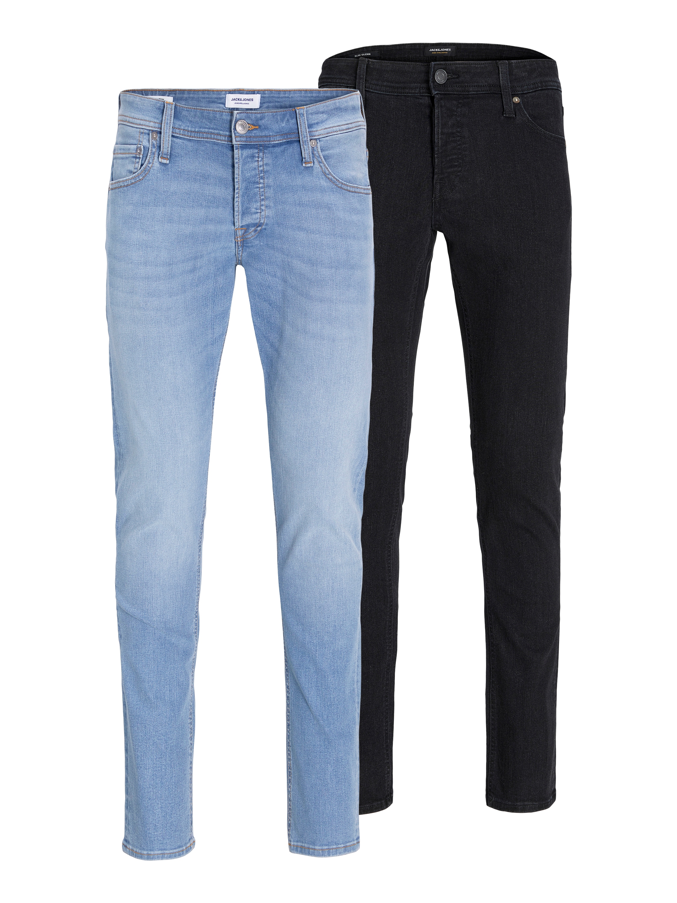 Jack & Jones JJIGLENN JJORIGINAL SQ 356/330 2 PK MP Jeans Blue/Black 33/34