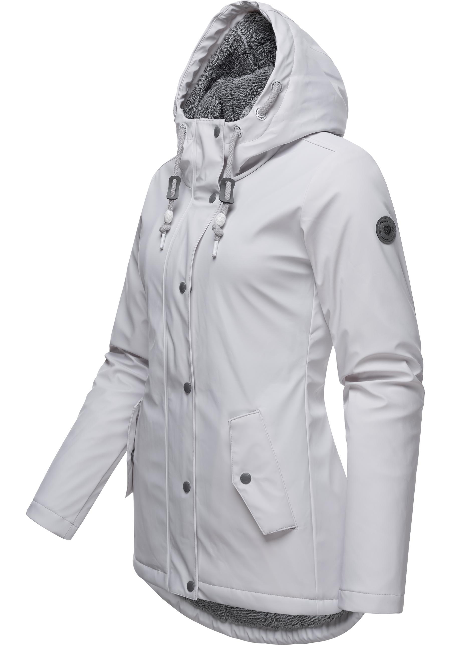 Ragwear Regenjacke »Marge«, mit Kapuze, warm gefütterter Damen Winter Regenmantel