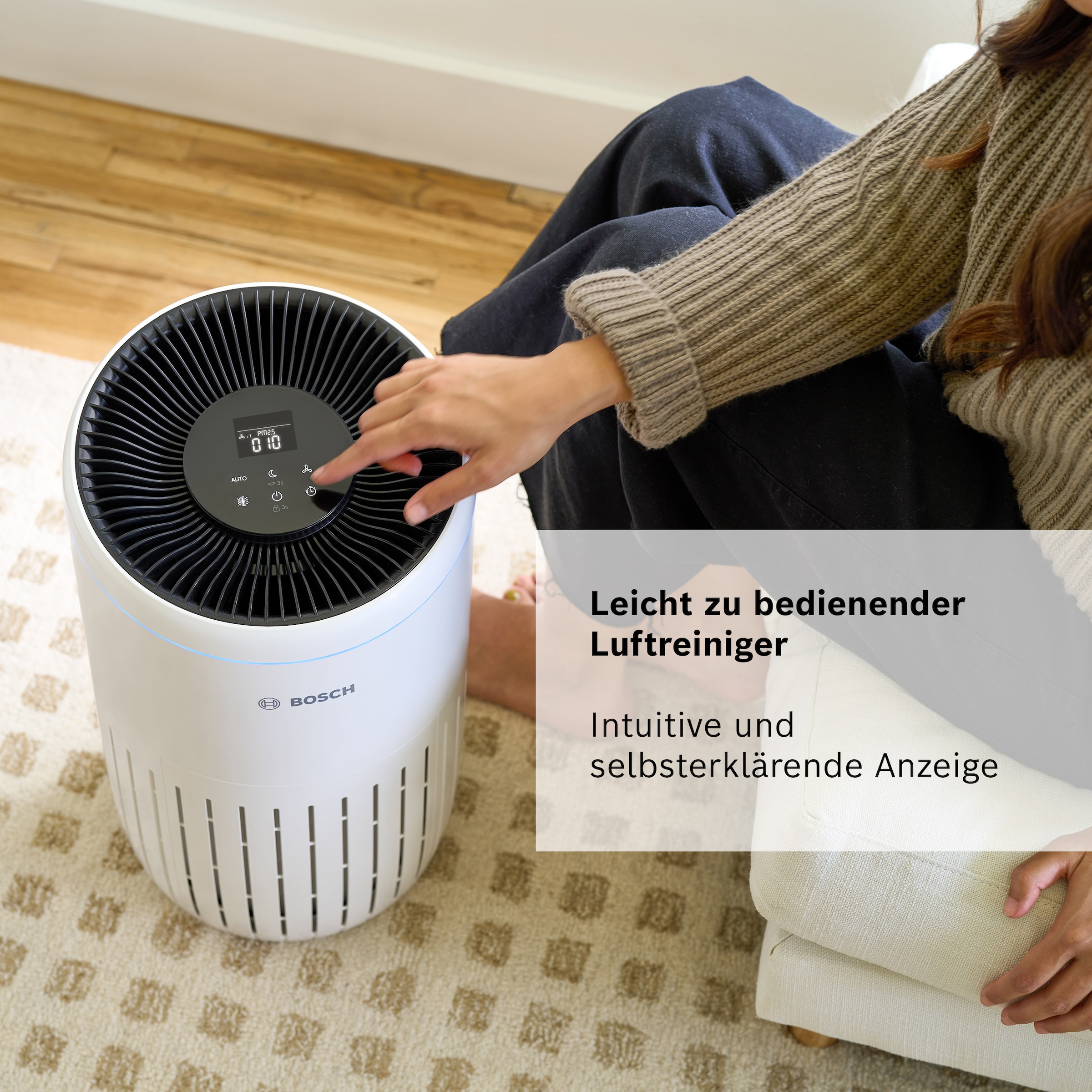 BOSCH Luftreiniger »Air 4000, filtert über 99% der Schadstoffe« für 62 qm Räume mit 3-in-1 Luftfilter, Automatik- und Ruhemodus