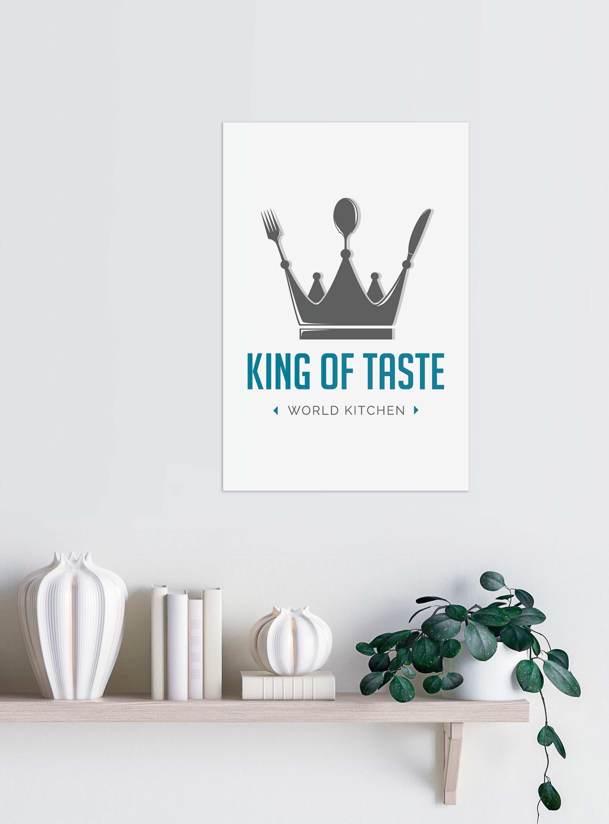 queence Wanddekoobjekt »KING OF TASTE«, Schriftzug auf Stahlblech kaufen |  BAUR | Wandobjekte