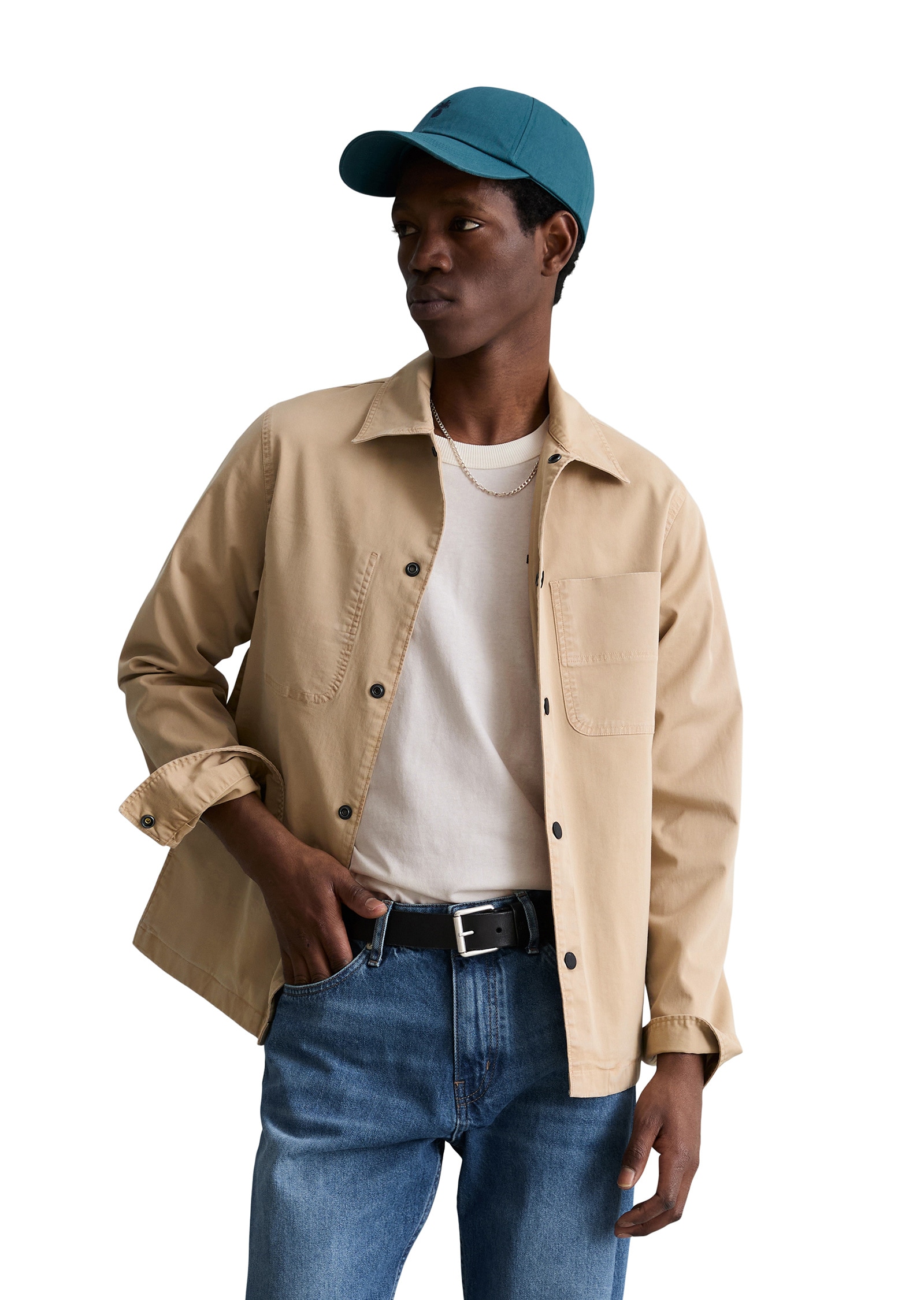 Marc O'Polo DENIM Kurzjacke »aus robustem Bio-Baumwoll-Mix« ohne Kapuze