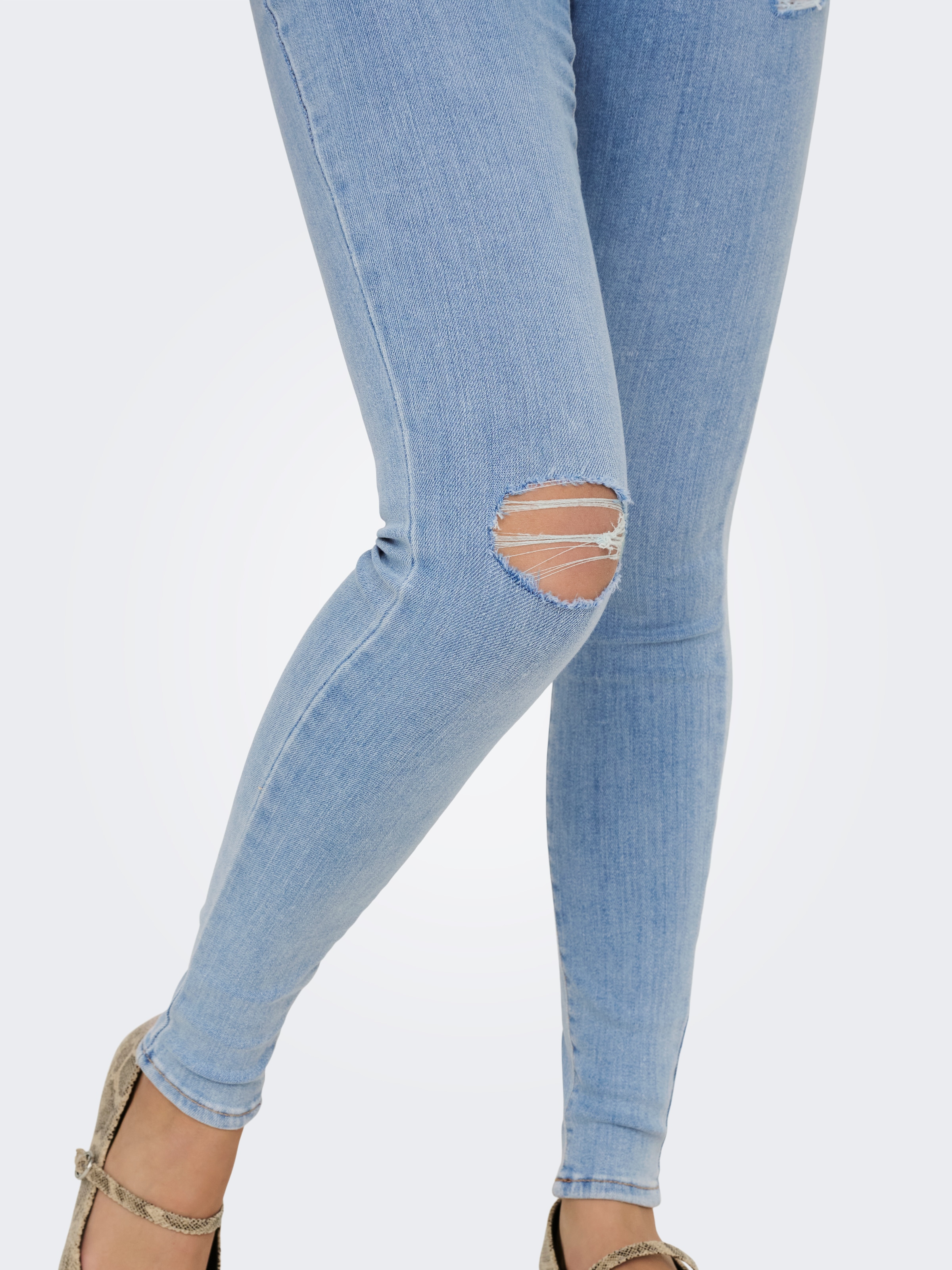ONLY Skinny-fit-Jeans »ONLPOWER MW PUSH UP DES DNM« Baumwollmischung, Regular Waist