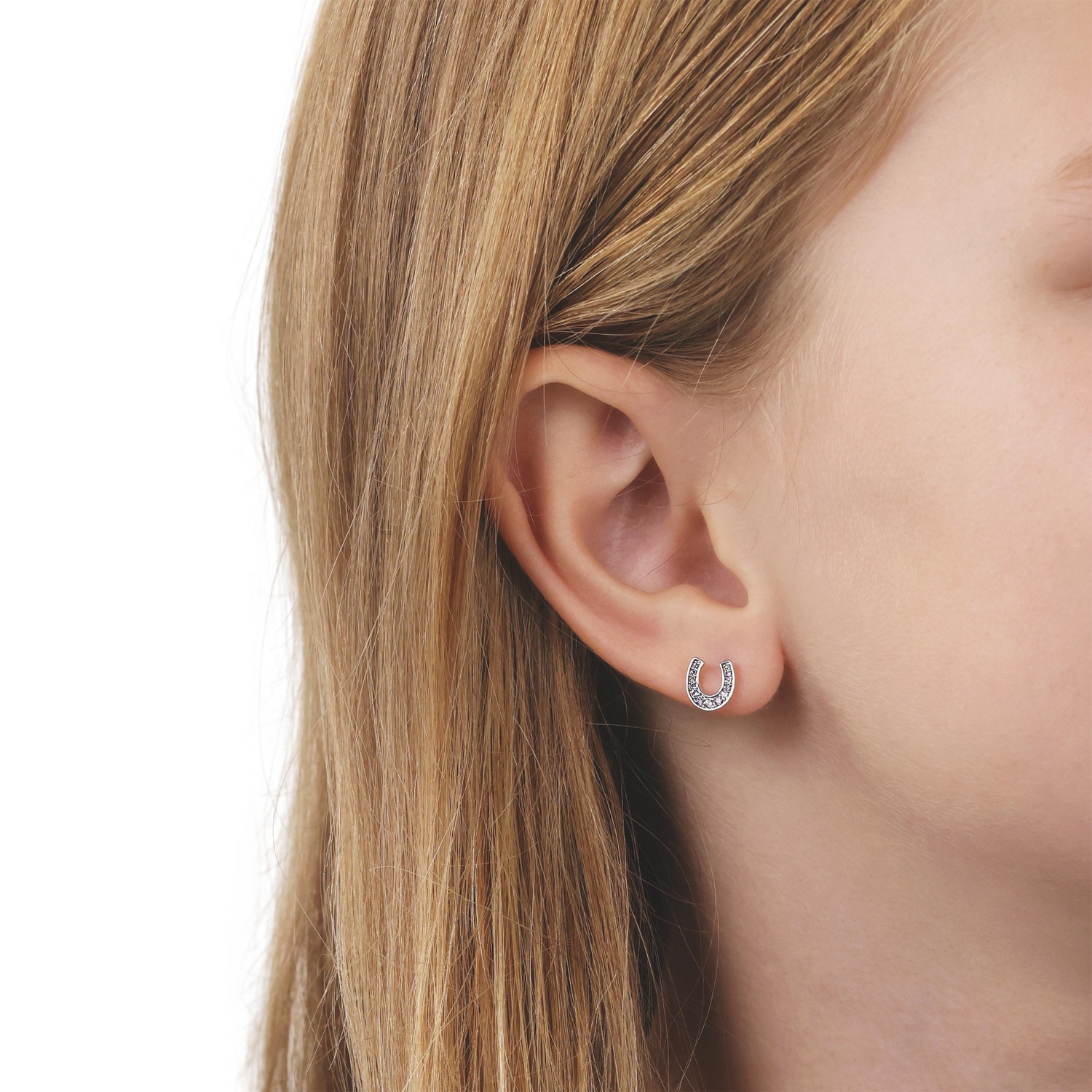 TOM TAILOR Paar Ohrstecker »Schmuck Geschenk Silber 925 Hufeisen« mit Zirkonia (synth.)