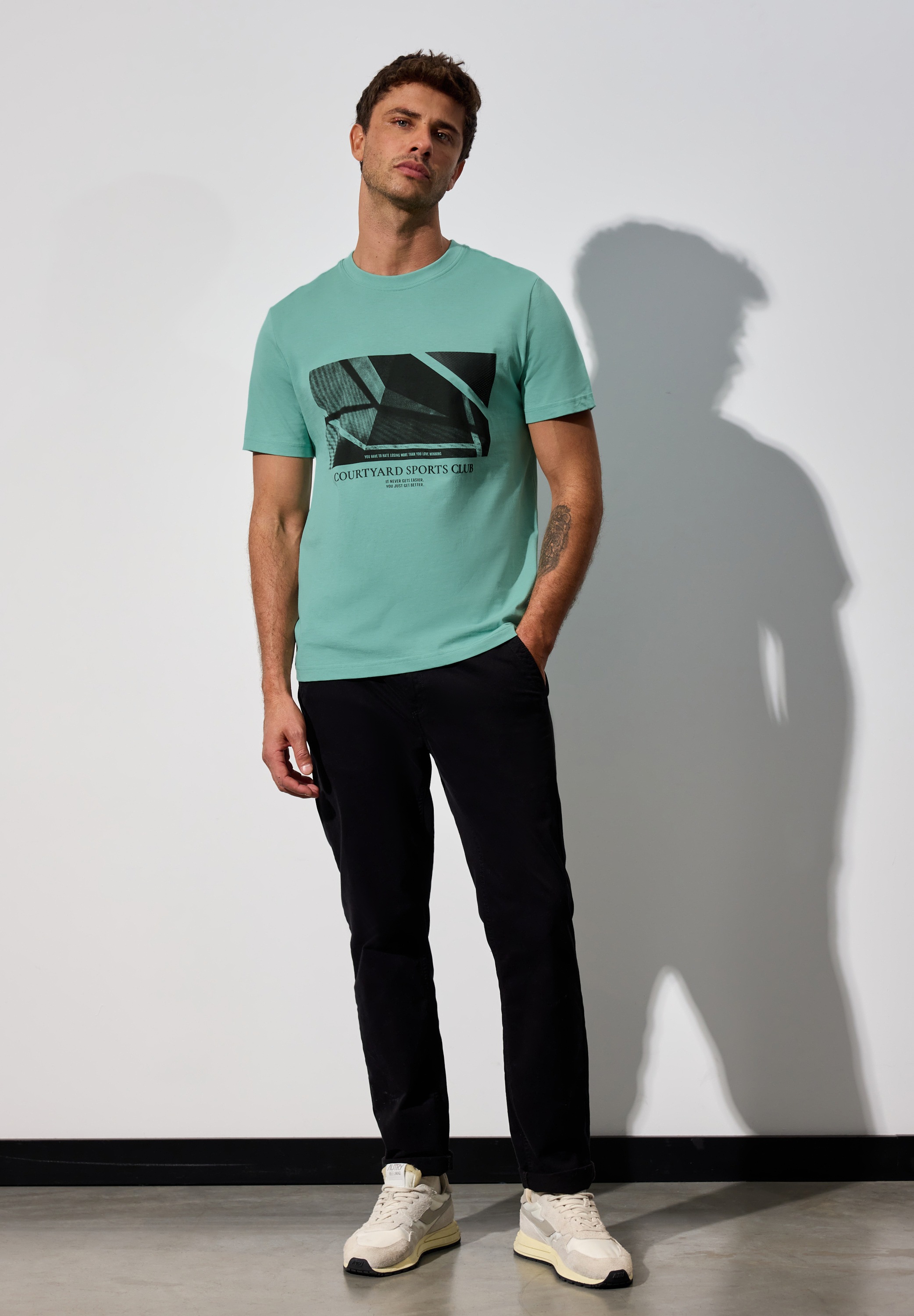STREET ONE MEN T-Shirt, aus reiner Baumwolle