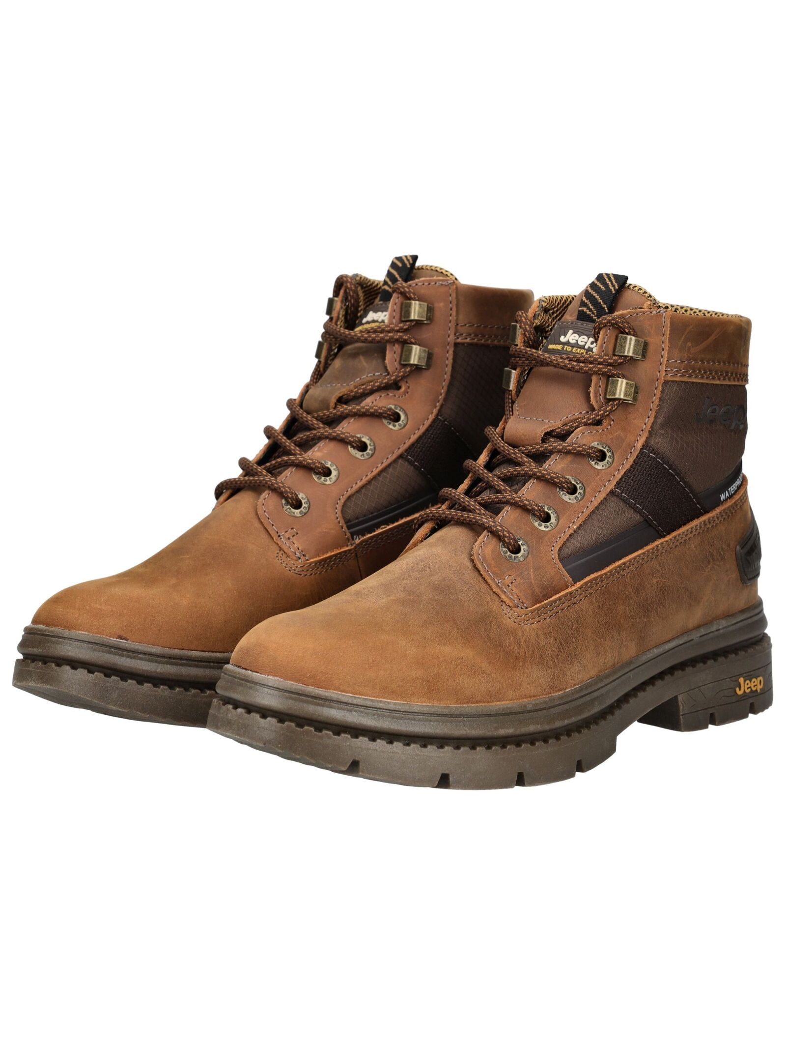 Jeep Schnürstiefelette »Jeep Stiefelette Leder/Textil«