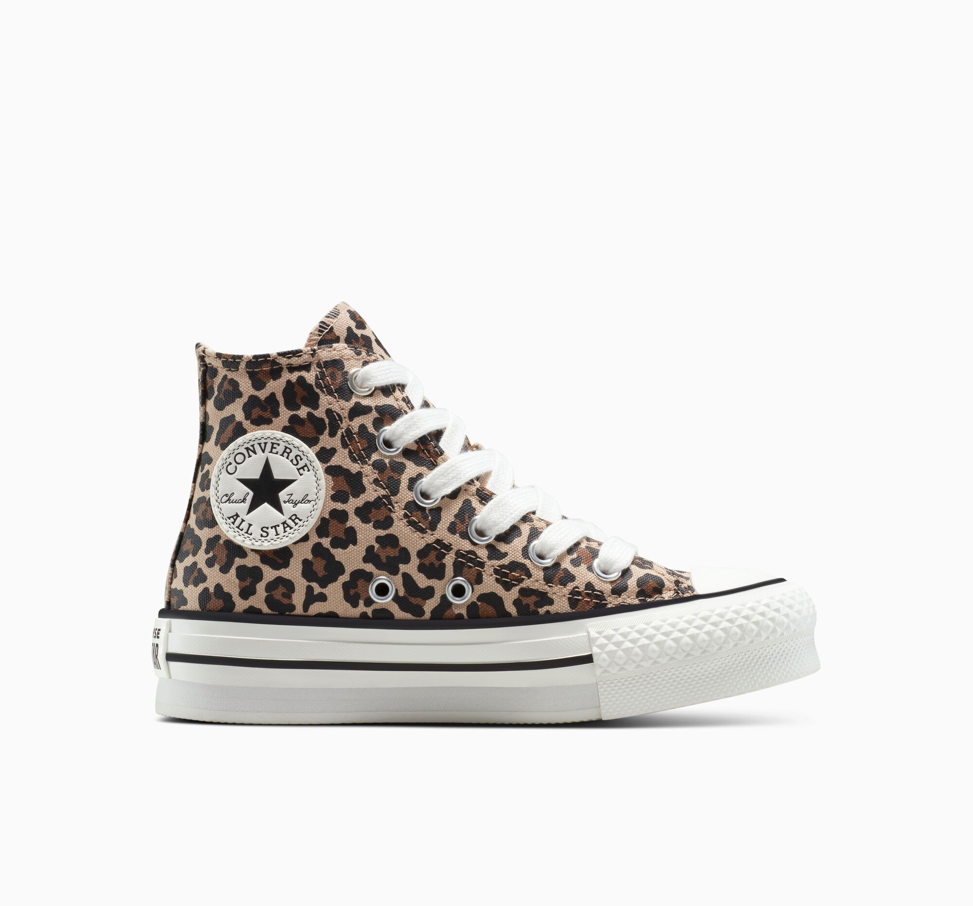 Sneaker CONVERSE "CHUCK TAYLOR ALL STAR EVA LIFT", Mädchen, Gr. 27, warm quarry, vintage weiß, schwarz, Textil, Schuhe Sneaker