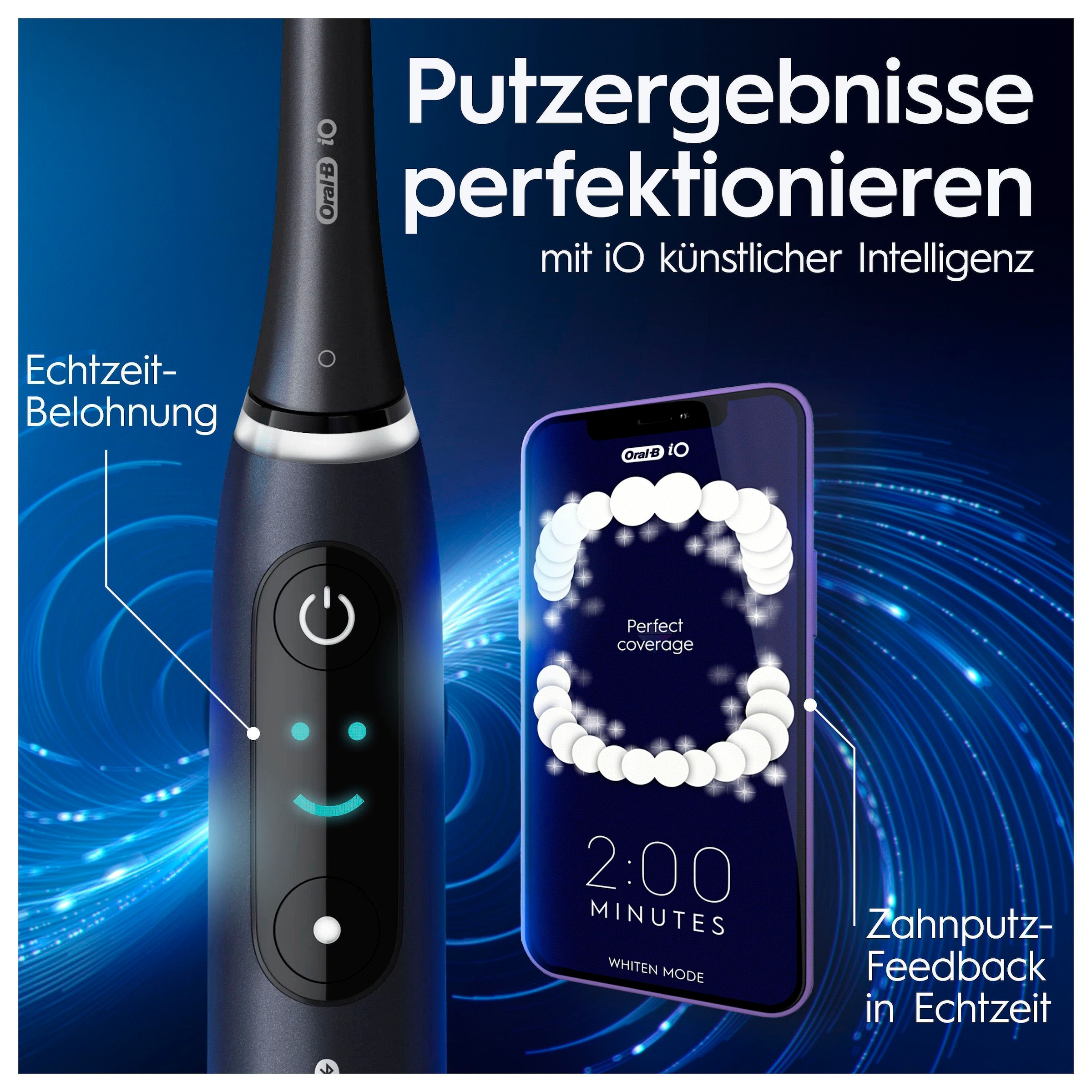 Oral-B Elektrische Zahnbürste »iO 8«, 3 St. Aufsteckbürsten, 6 Putzmodi
