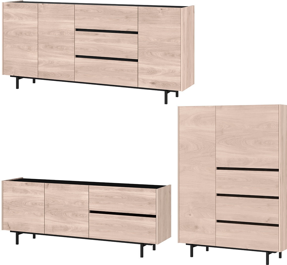 GERMANIA Wohnzimmer-Set "Cantoria", (Set, 3 St.), mit Sideboard, Highboard, günstig online kaufen