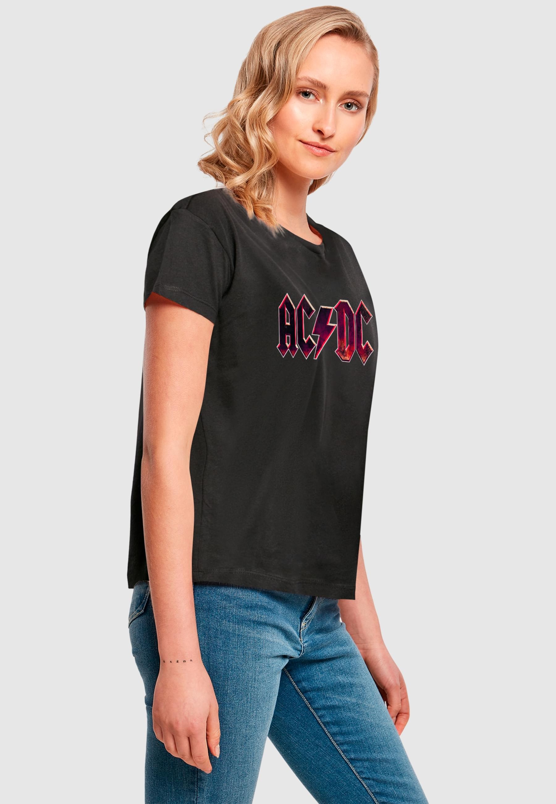 Merchcode T-Shirt »Merchcode Damen Ladies ACDC - Distressed Logo Box Tee« 1 Stk. tlg.