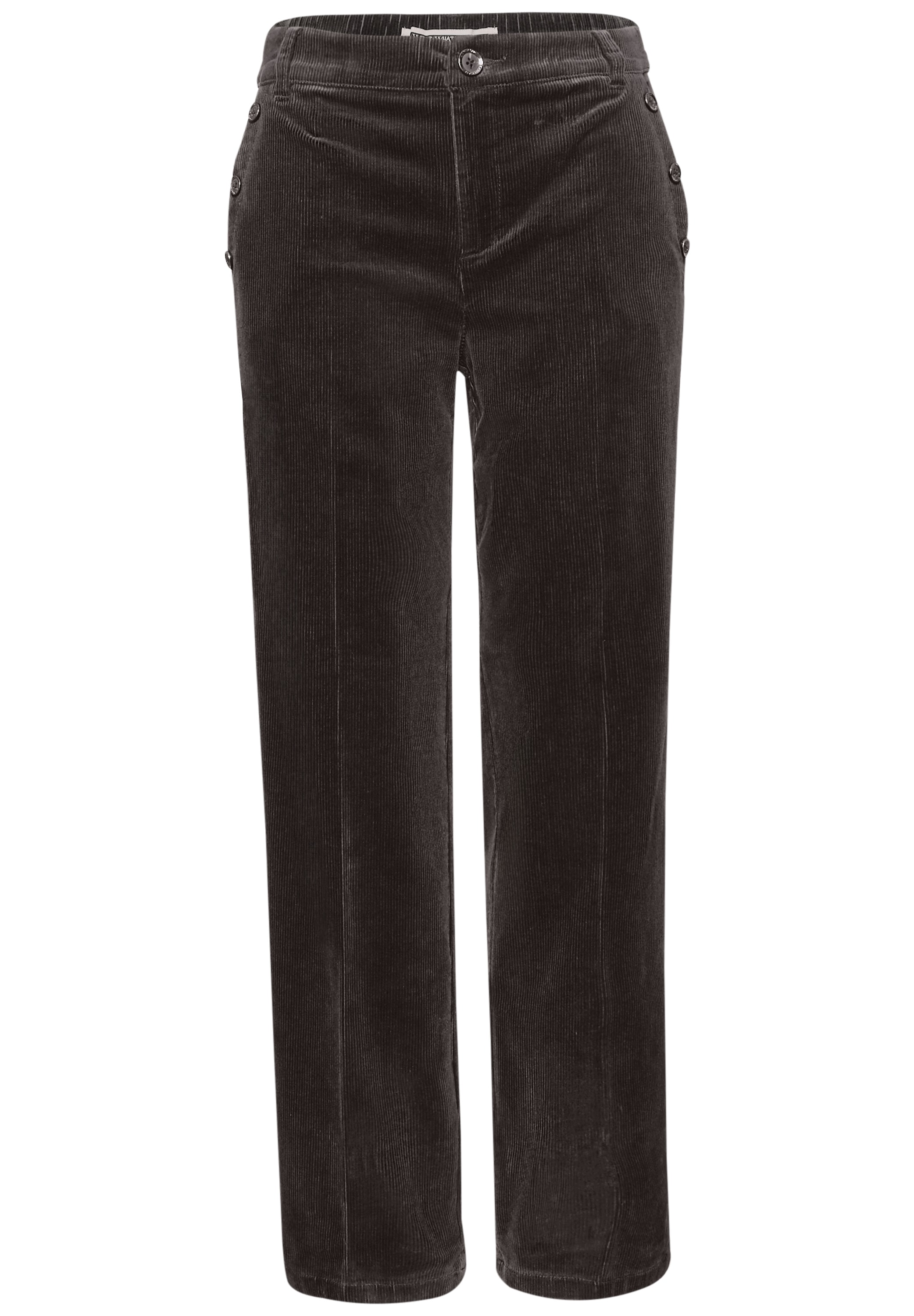 STREET ONE Cordhose, Straight Leg, Mid Waist
