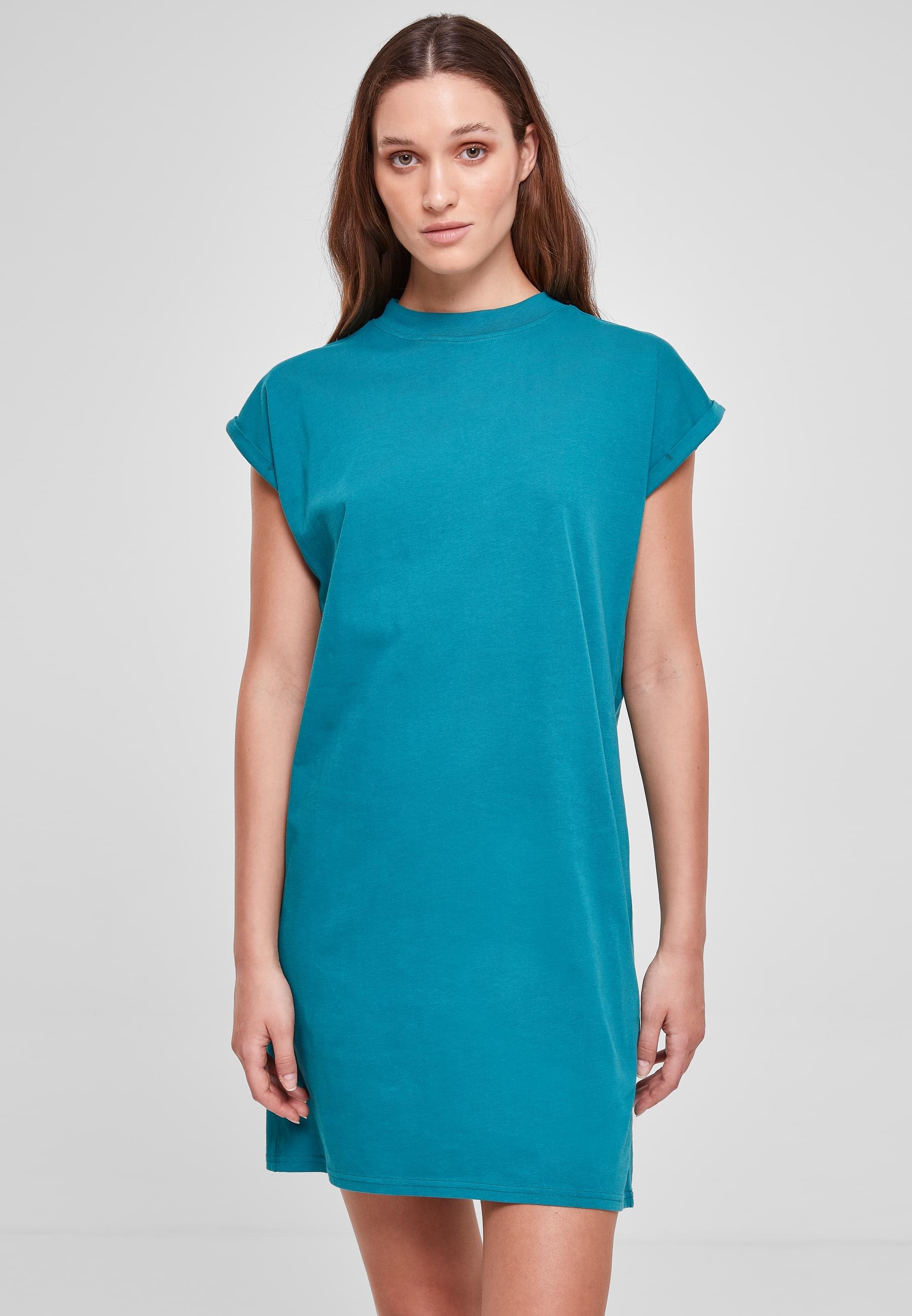 URBAN CLASSICS Shirtkleid »Urban Classics Damen Ladies Turtle Extended Shoulder Dress«, (1 tlg.)