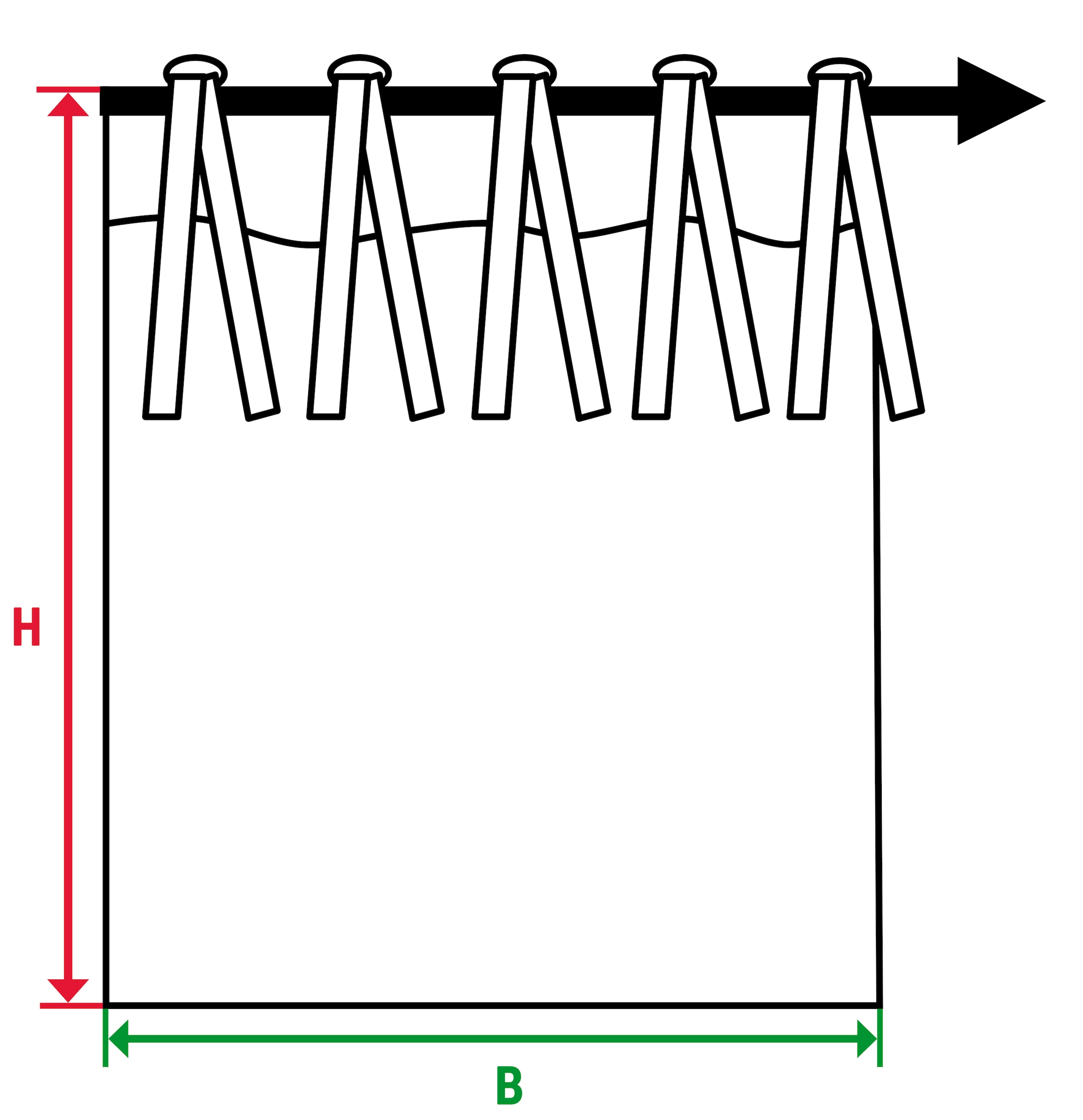 Kutti Vorhang »Timber Schal«, (1 St.), Gardine halbtransparent, weiß, bedruckt, Polyester, einfarbig