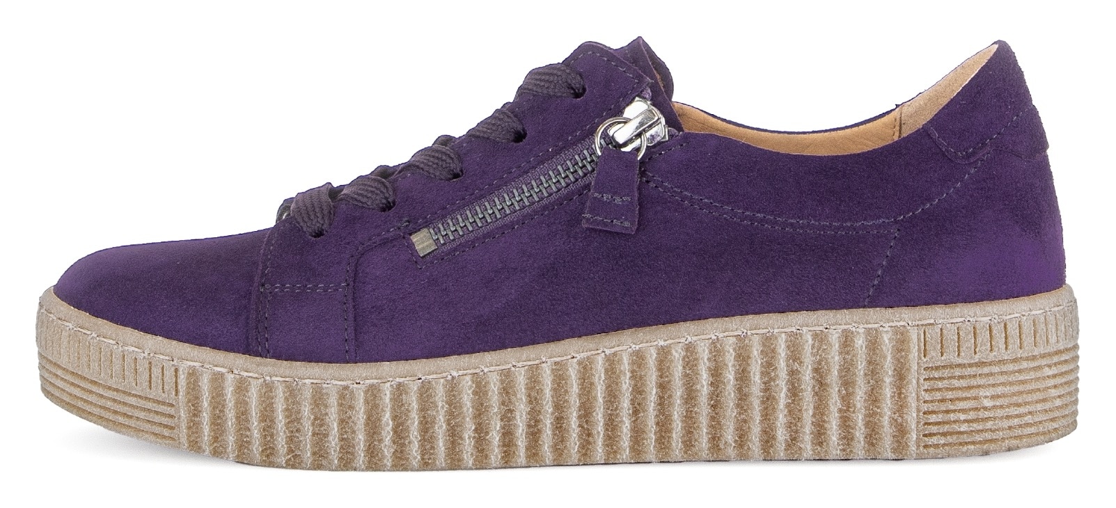 Gabor Sneaker, Plateau, Freizeitschuh, Halbschuh, Schnürschuh, zwei Reißverschlüsse