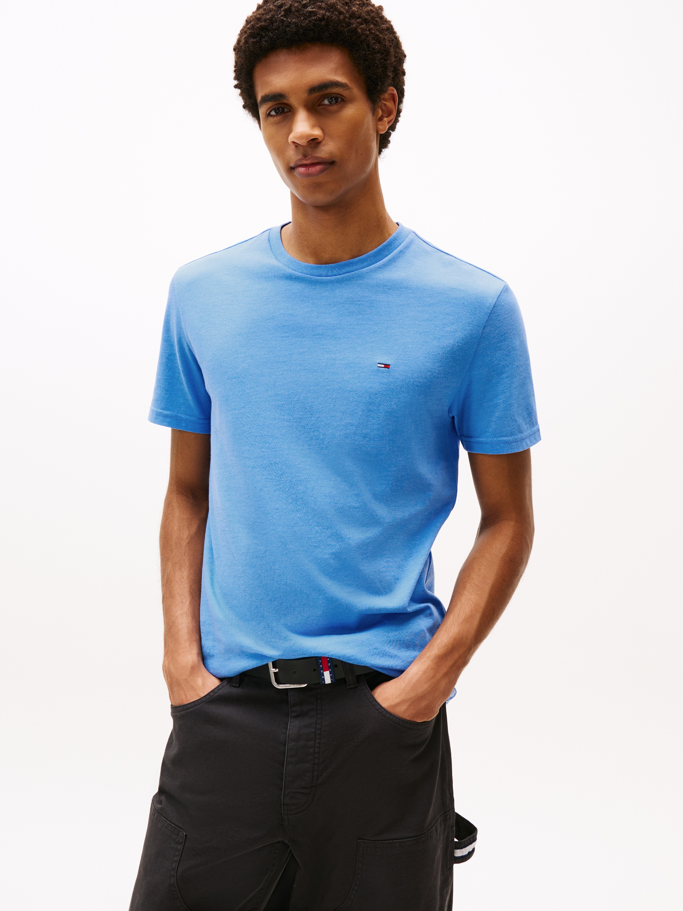 Tommy Jeans "TJM XSLIM JASPE HTR TEE EXT" Mit Rundhalsausschnitt günstig online kaufen