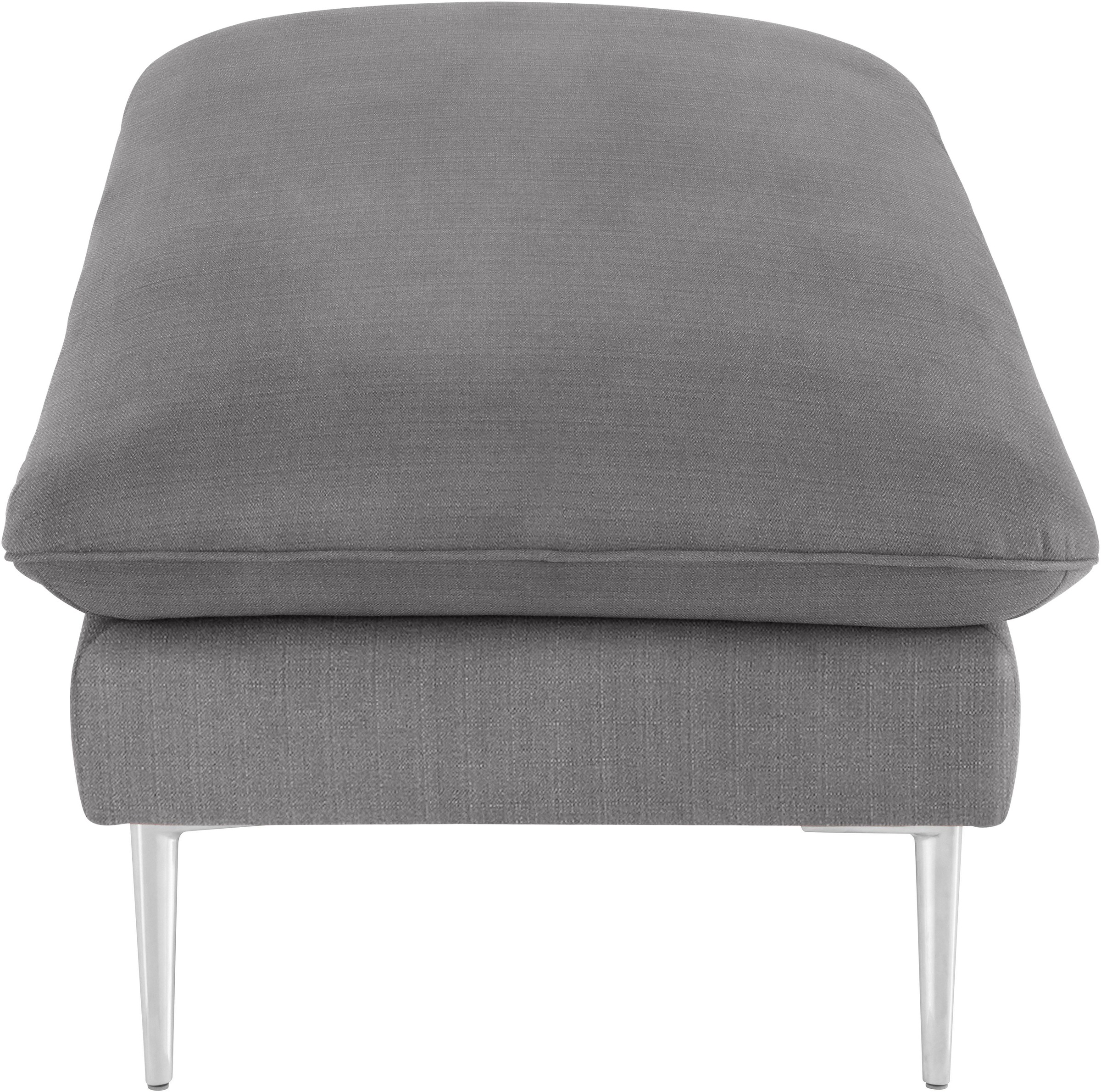 Hocker W.SCHILLIG "enjoy&MORE", grau (dolphin r66), B:151cm H:45cm T:71cm, Chenille-Flachgewebe R66 (85% Polyester, 15% Nylon);Longlife Xtra-Leder Z59: Glattleder mit modischer Prägung. Hautstärke 0, 9 - 1, 1 mm;Stoff S37 (100% Polyester), Hocker, Hocker, 6