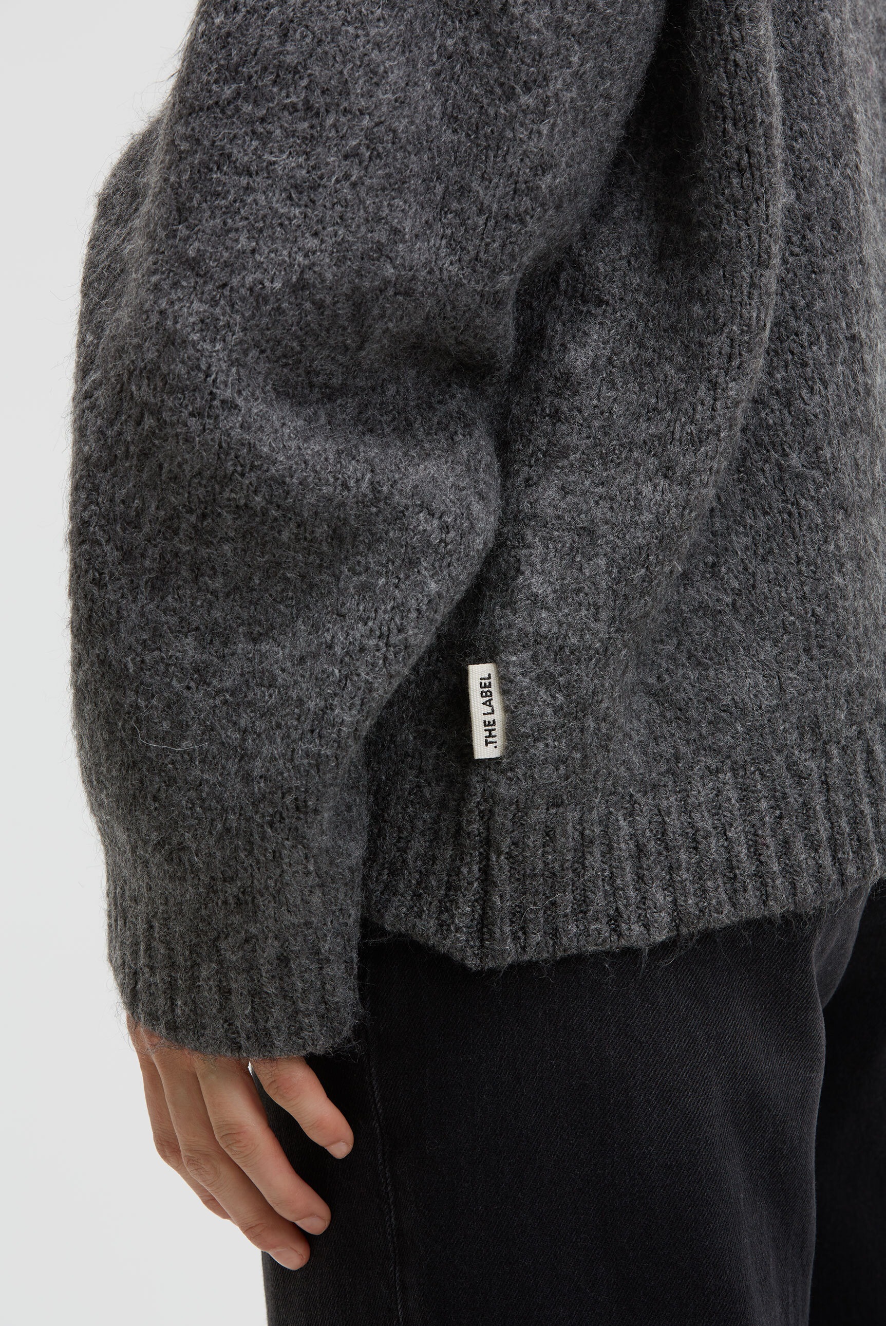 SENSES.THE LABEL Rundhalspullover mit weiten Ärmeln