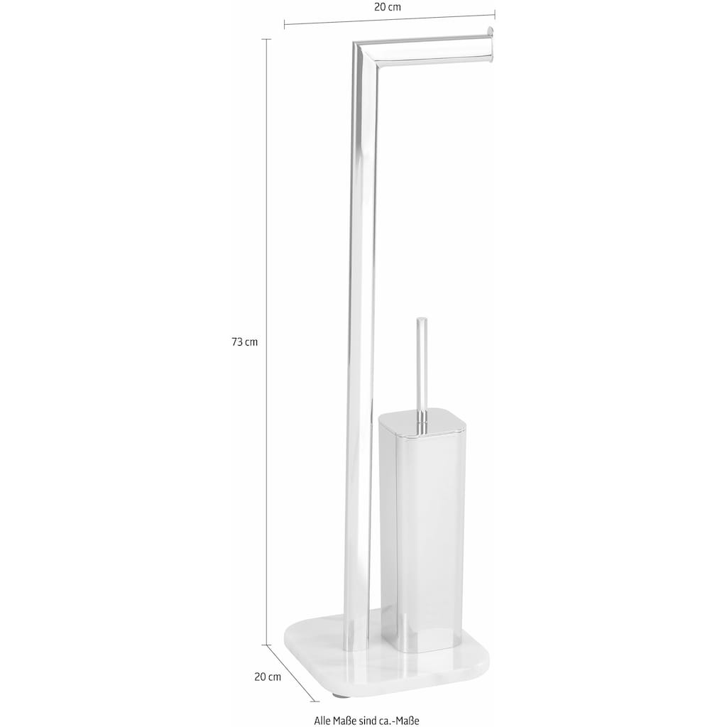 WENKO WC-Garnitur »Onyx«, aus Stahl-Marmor