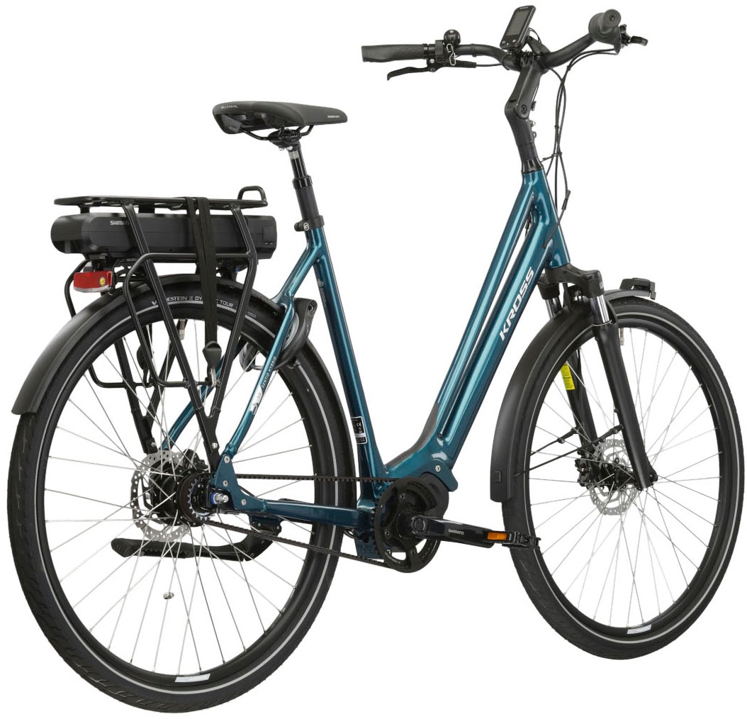 Kross E-Bike »E-Citybike Sentio Hybrid 5.0 28 Zoll türkis«, 7 Gang, Shimano, NEXUS, Mittelmotor 250 W
