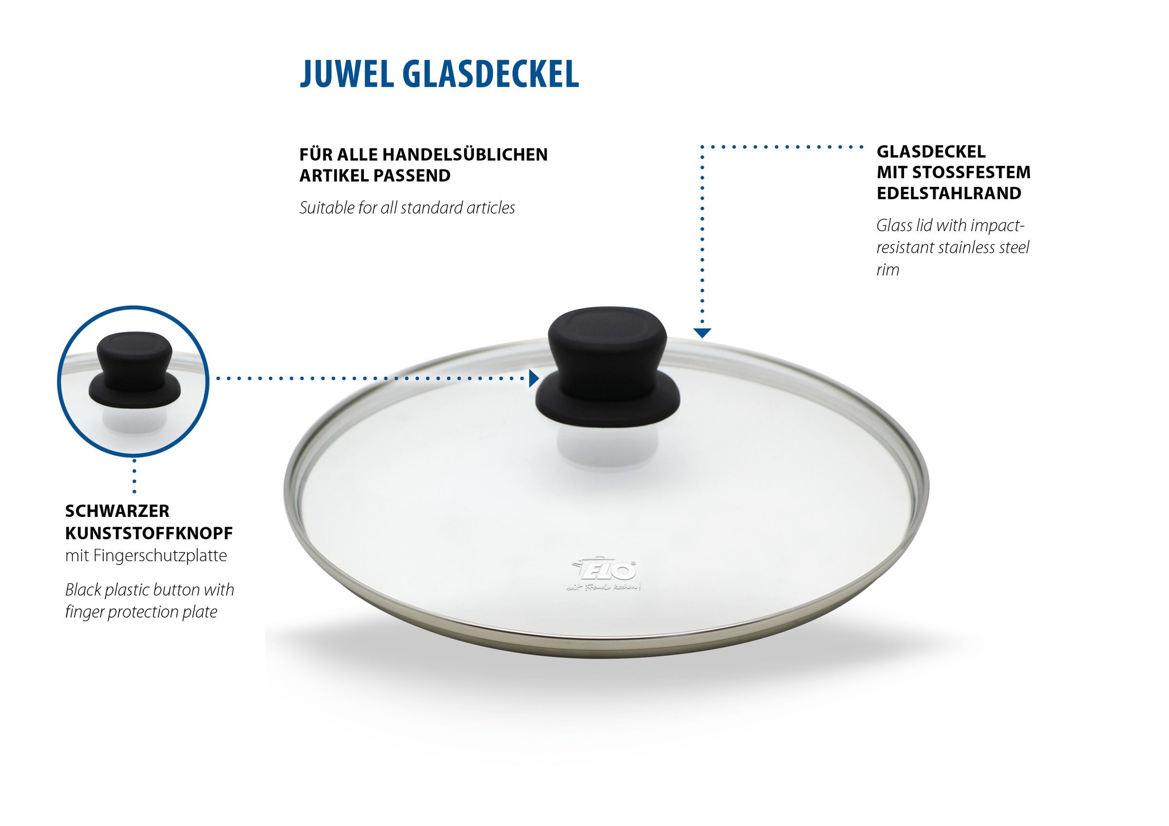 Elo Basic Deckel »Juwel« aus hitzebeständigem Glas