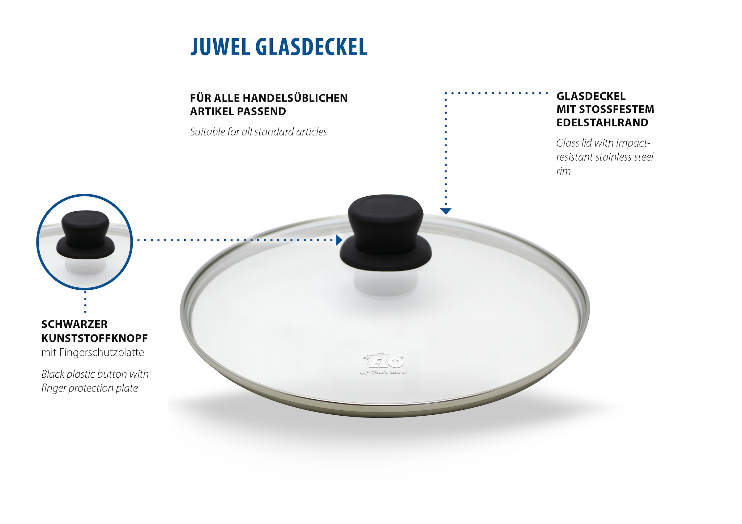 Elo Basic Deckel "Juwel" aus hitzebeständigem Glas