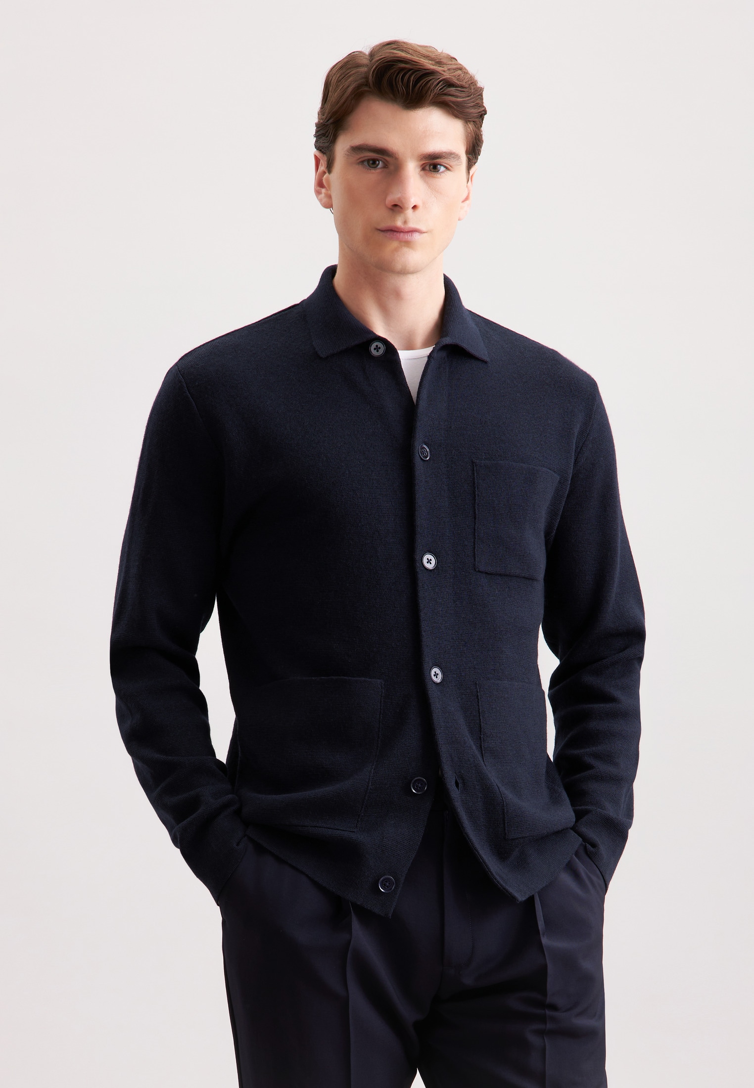 seidensticker Strickjacke "Schwarze Rose" 1/1 Kragen günstig online kaufen