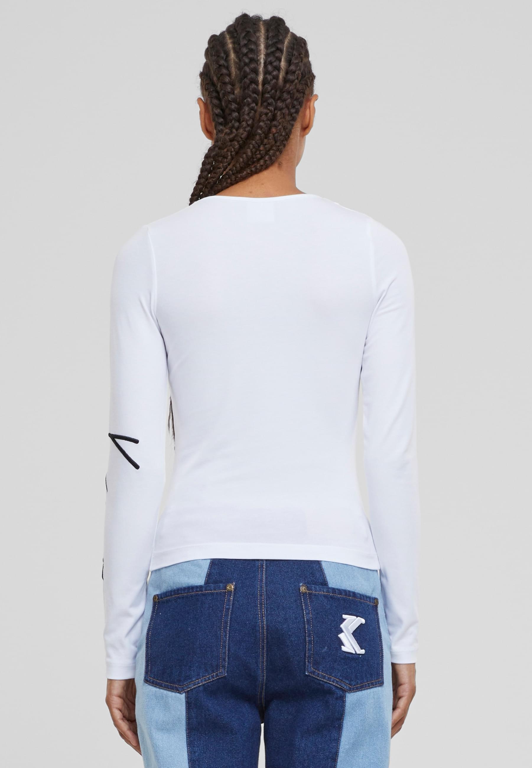 Karl Kani Longsleeve »Karl Kani Damen KW223-011-1 KK Signature Cut Out Tight LS«, (1 tlg.)