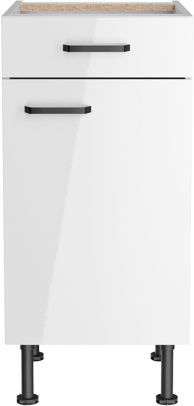 KOCHSTATION Unterschrank »KS-Paula« 40 cm breit, 87 cm hoch, mit 1 Schubkasten, 1 Tür, 1 Einlegeboden