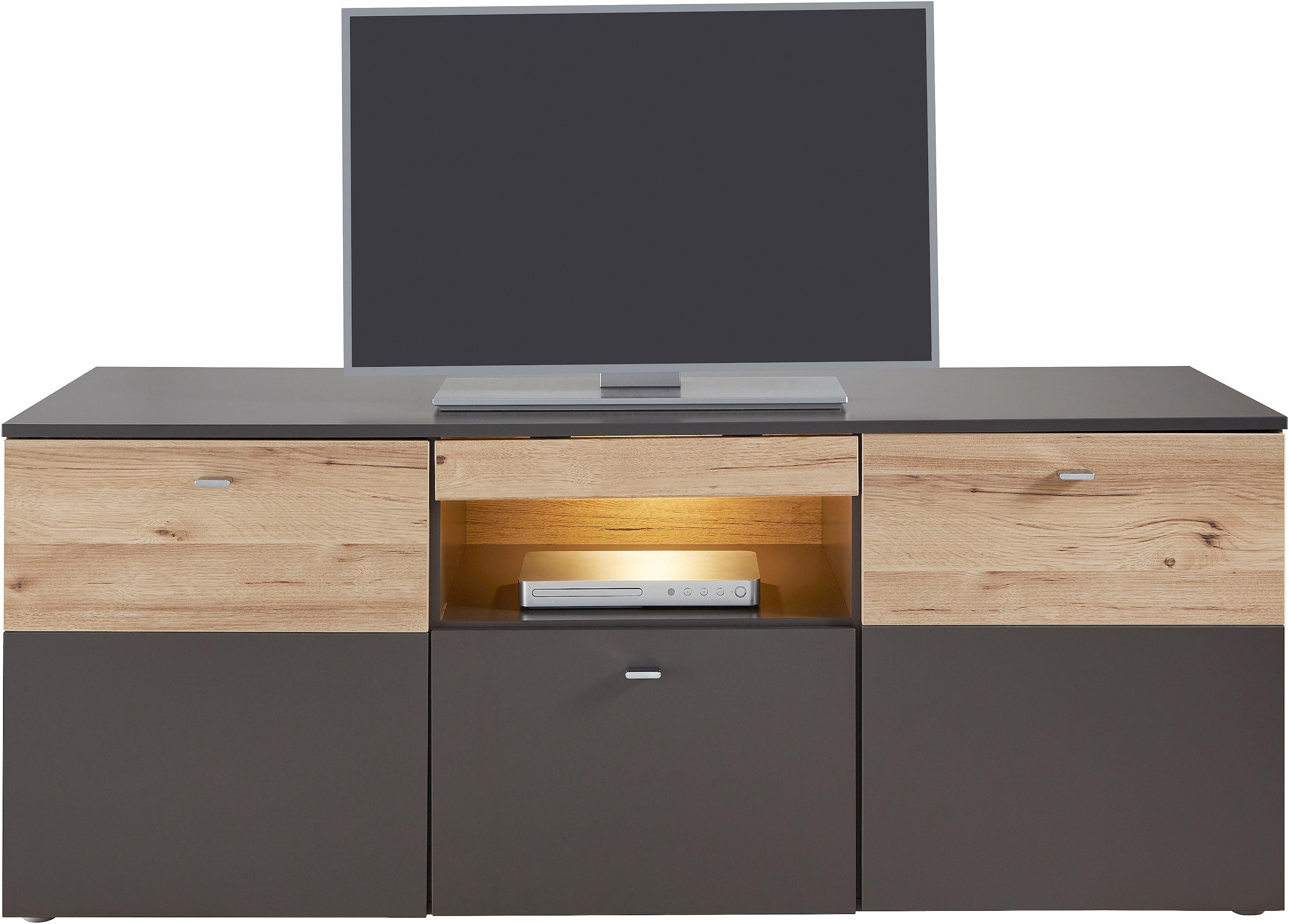 FORTE Lowboard »Como«, TV-Board, LED Beleuchtung, Soft Close, Stauraum, 149,8/59,3/52 cm