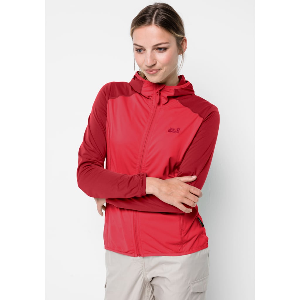 Jack Wolfskin Fleecejacke »HYDRO HOODED LIGHT JACKET W«, mit Kapuze