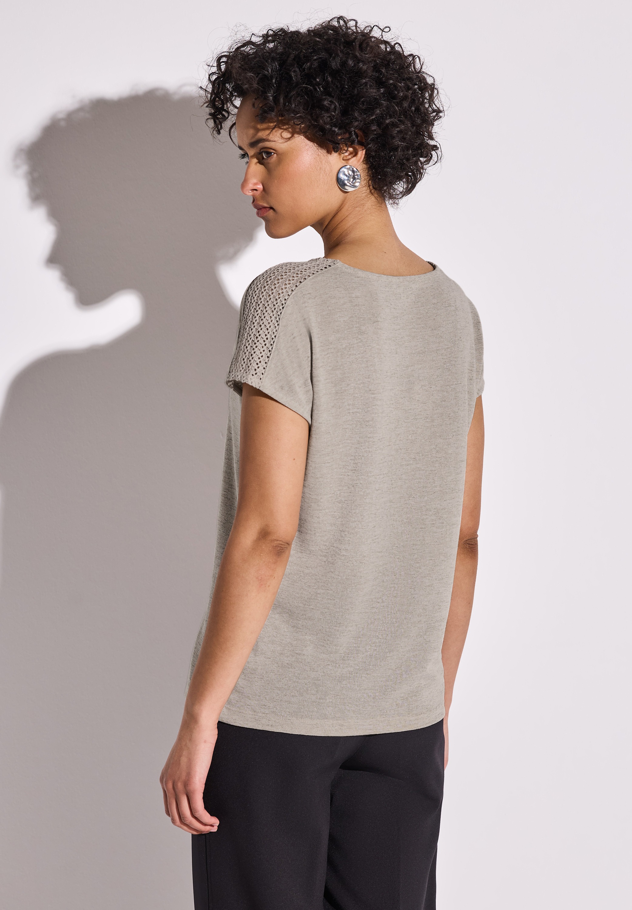 STREET ONE T-Shirt mit Spitzendetail günstig online kaufen