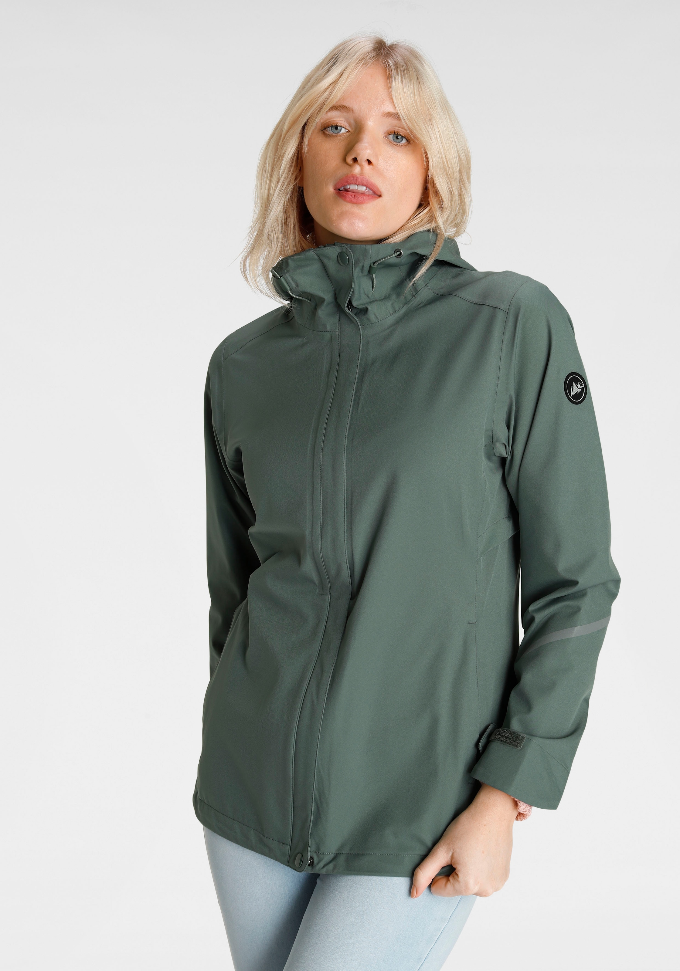 Polarino Regenjacke, mit für bestellen Kapuze, packable mit | BAUR Reflektorstreifen