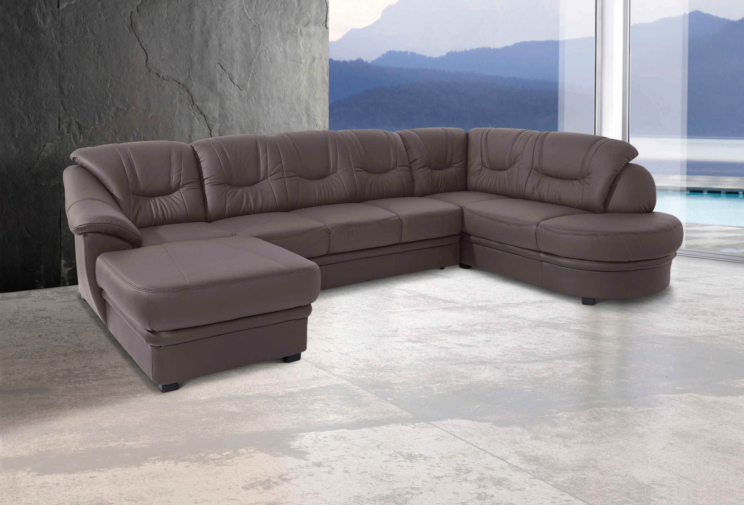 sit&more Wohnlandschaft "Savoni U-Form" wahlweise mit Schlaffunktion
