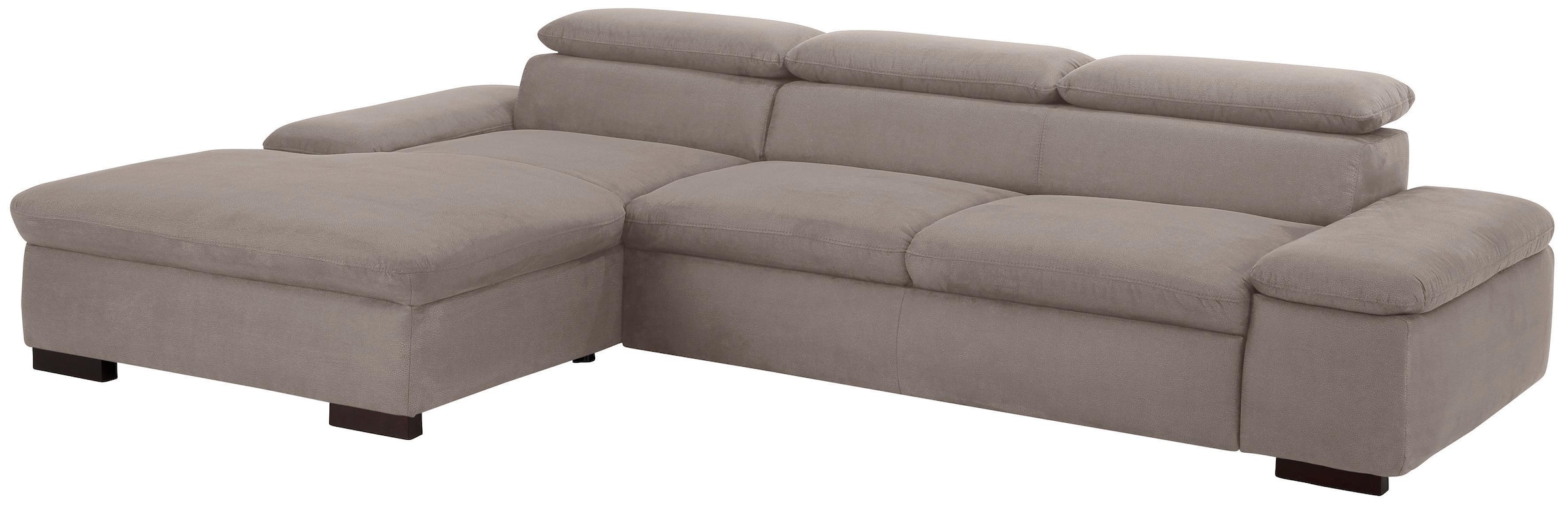 Home affaire Ecksofa »Alberto L-Form«, mit Kopfteilverstellung, wahlweise mit Bettfunktion