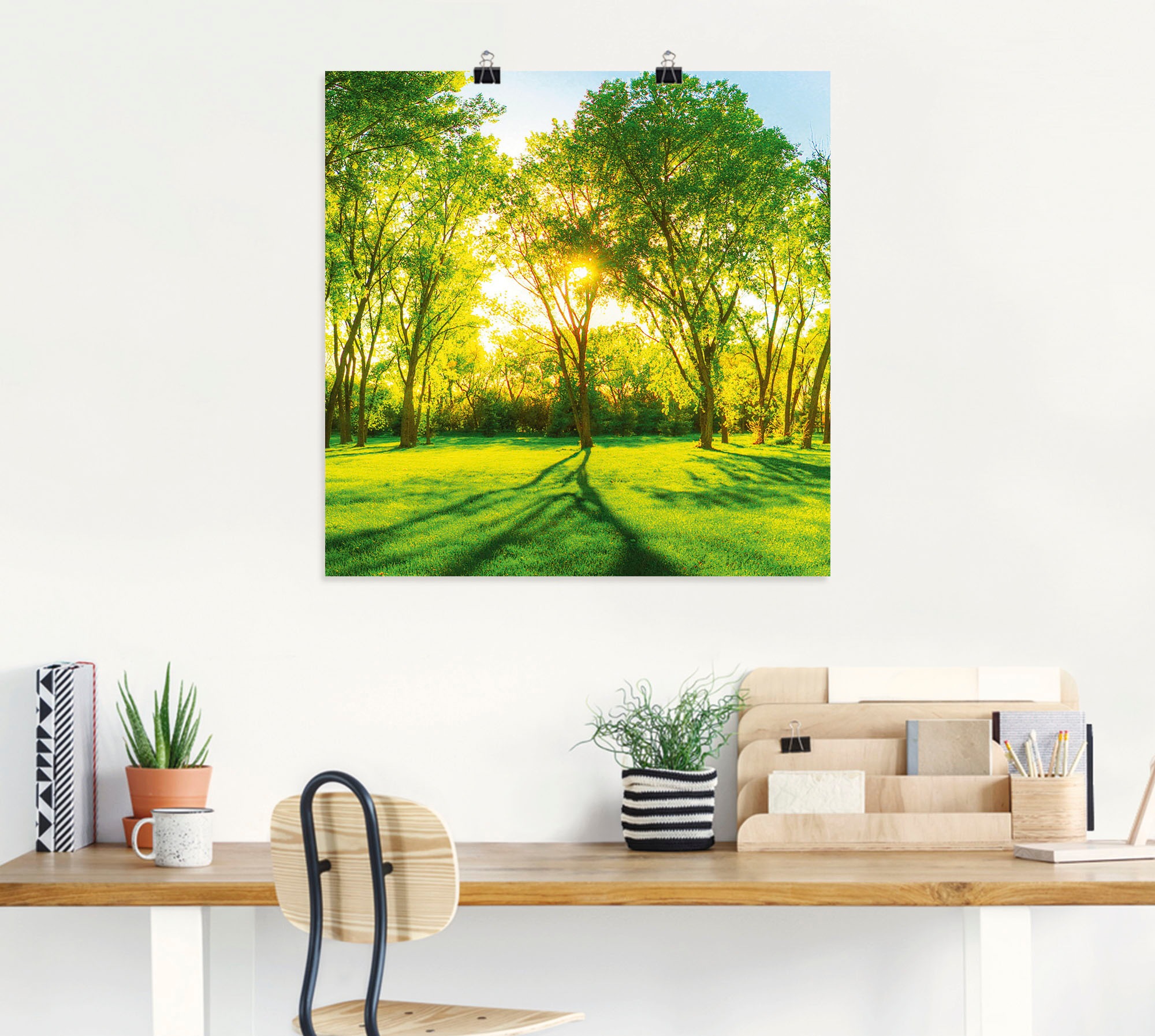 Artland Poster "Frühlingswärme II" Wiesen & Bäume 1 Stk. tlg. ohne Rahmen günstig online kaufen