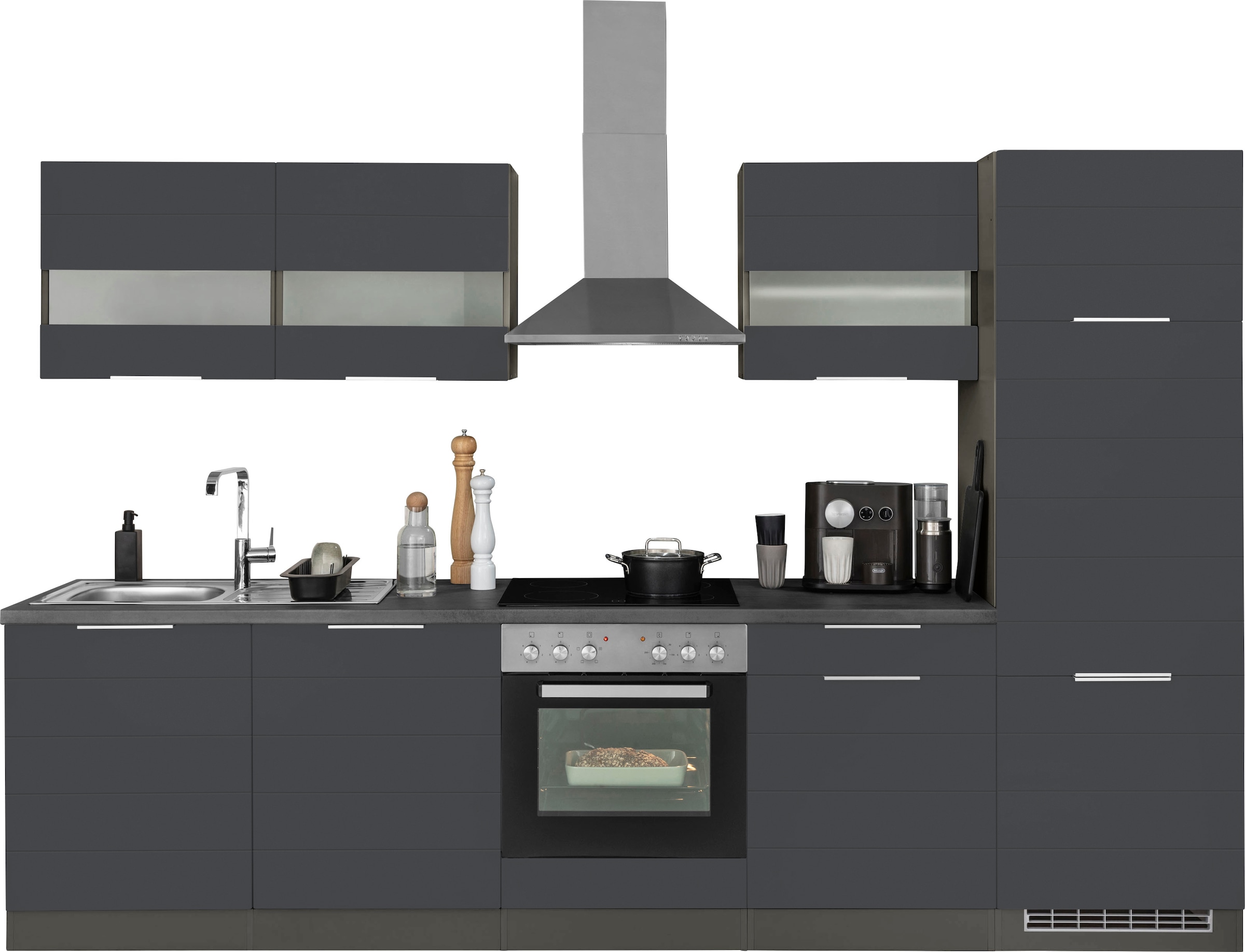 KOCHSTATION Küchenzeile "KS-Luhe" 300 cm breit, wahlweise mit oder ohne E-G günstig online kaufen