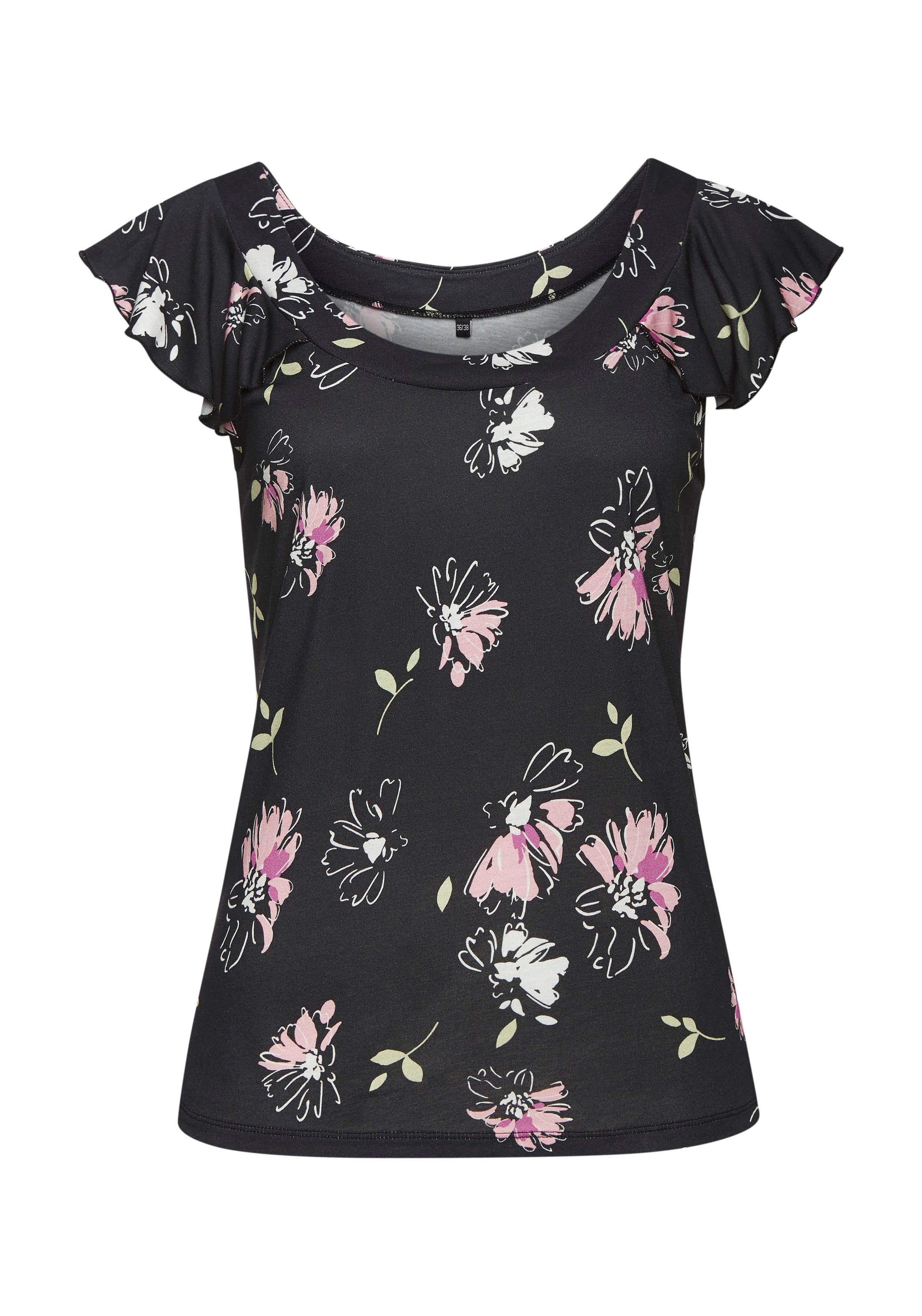 Vivance Rundhalsshirt, mit verspielten Volants aus weichem Jersey, sommerli günstig online kaufen