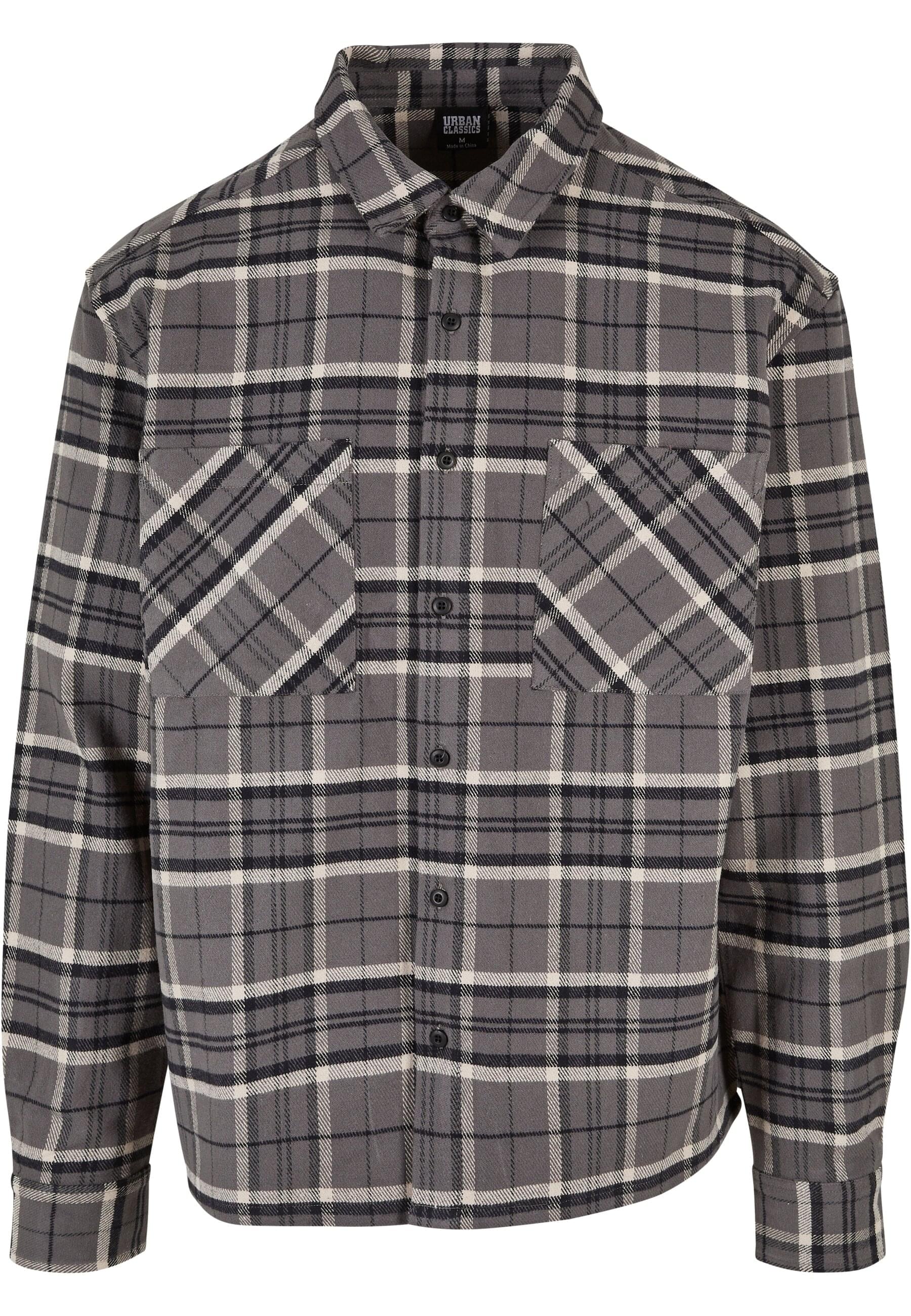 URBAN CLASSICS Langarmhemd "Urban Classics Herren Boxy Kane Check Shirt", 1 günstig online kaufen