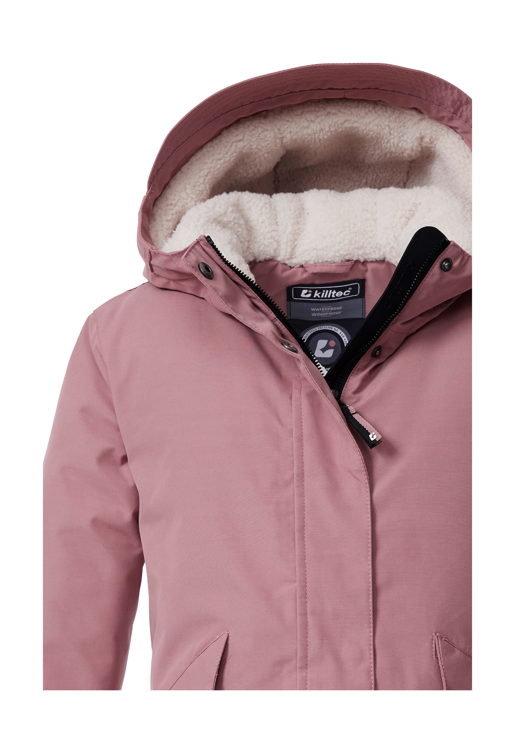 Killtec Funktionsjacke »KOW 235 GRLS JCKT«, Wind- und wasserdichte Kids-Jacke mit Teddyfell, PFAs-frei imprägniert